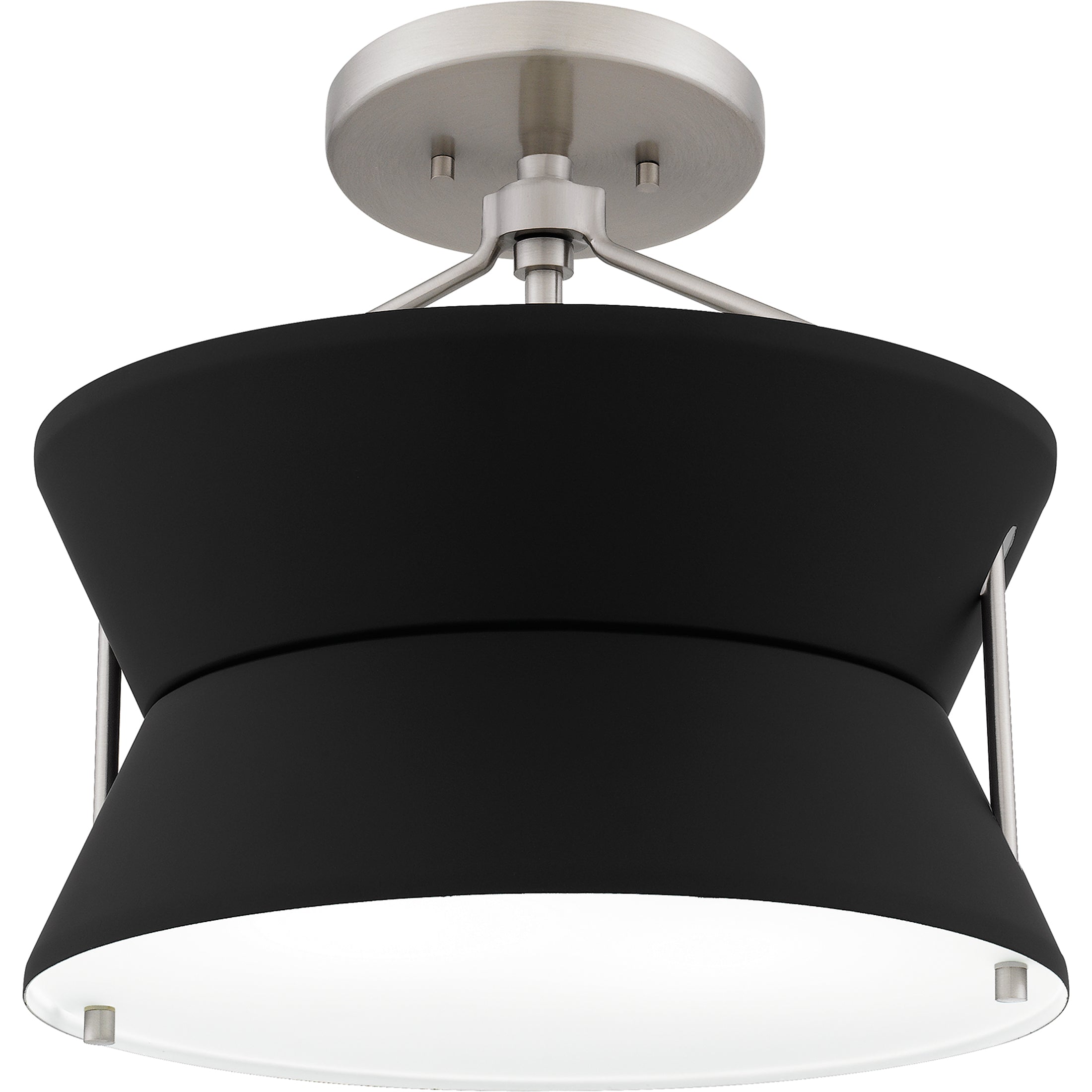 Quoizel Nira Semi-Flush stropní svítlo niklové kovové