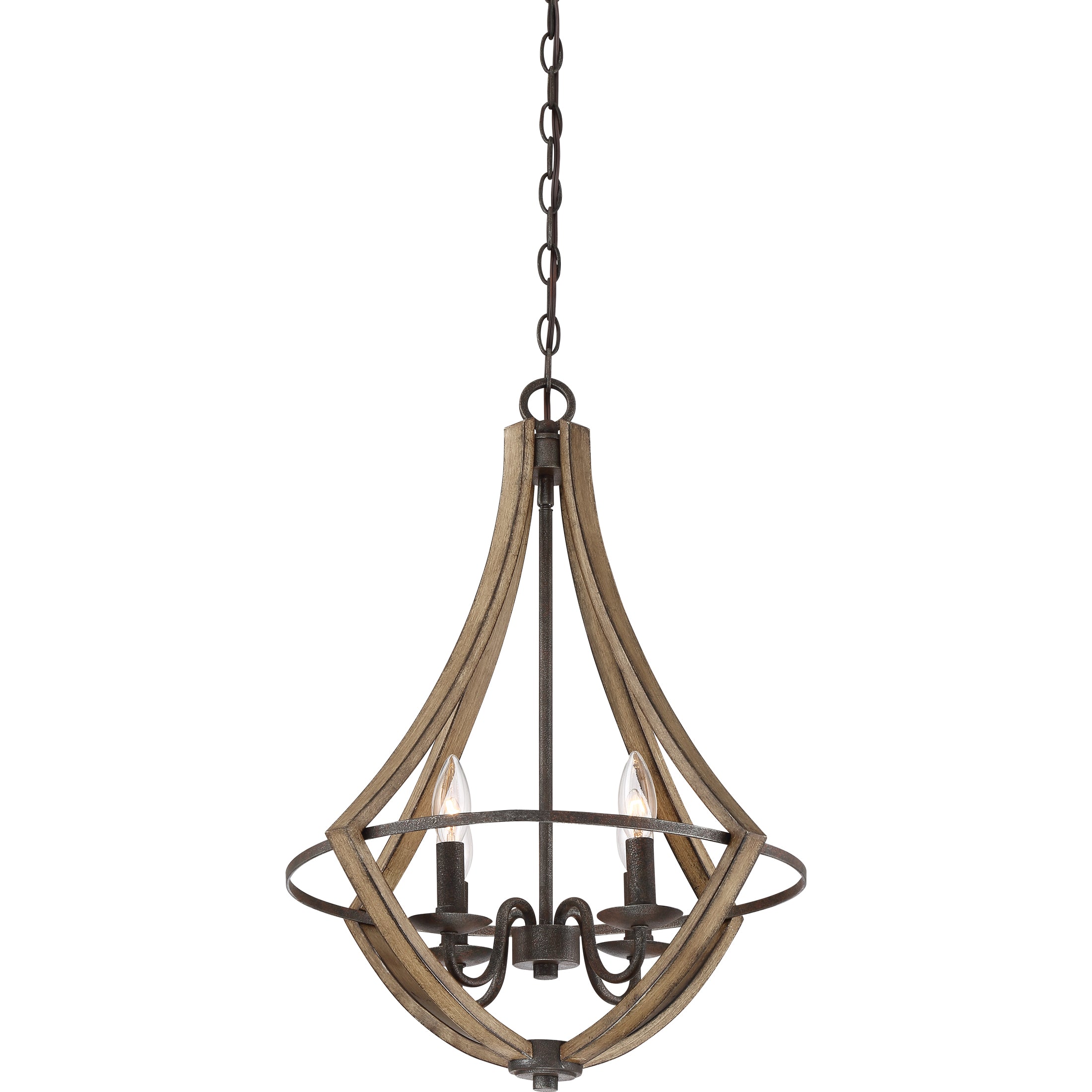 Quoizel Shire lustr rustic black 5 světel