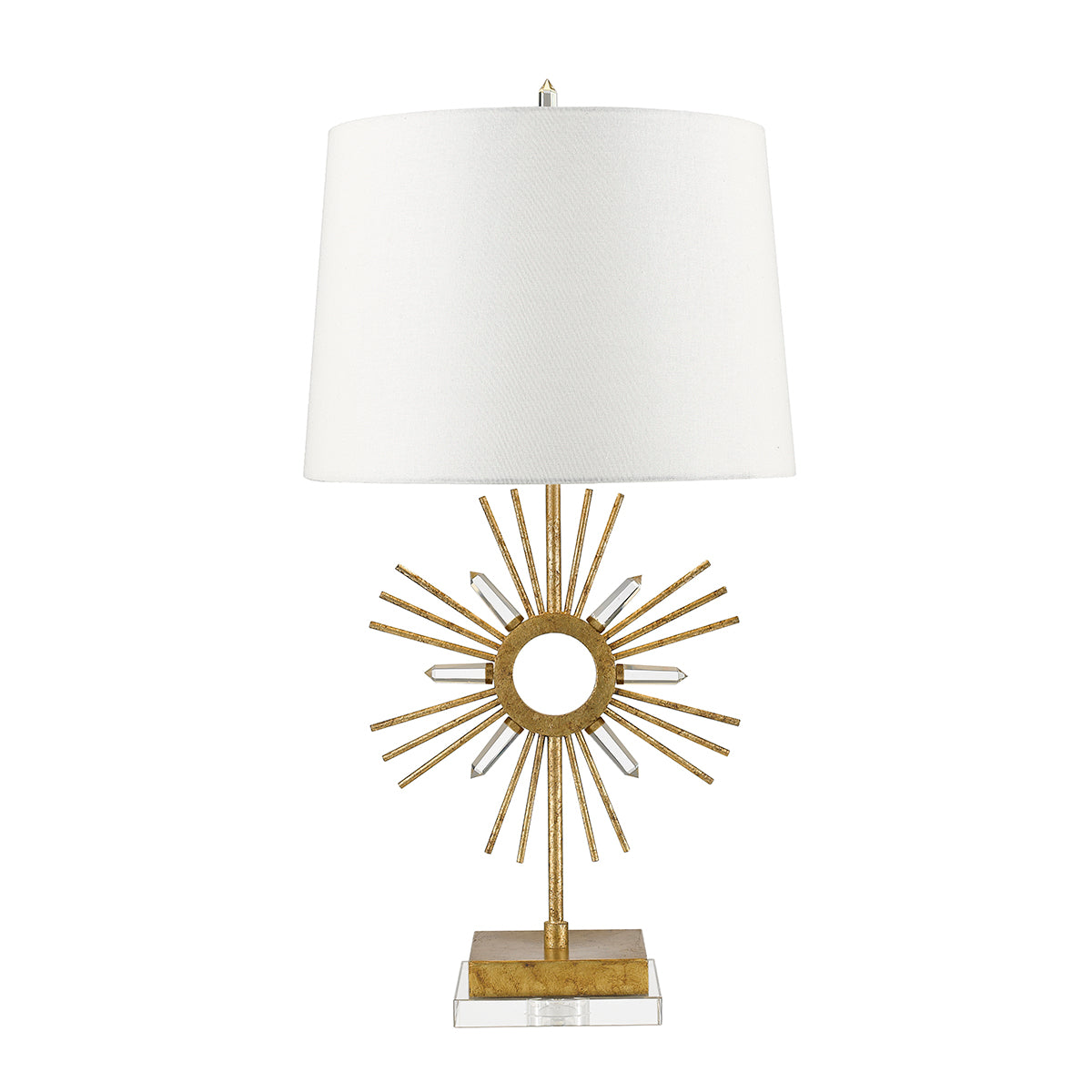 Gilded Nola Sun King stolní lampa křišťálová