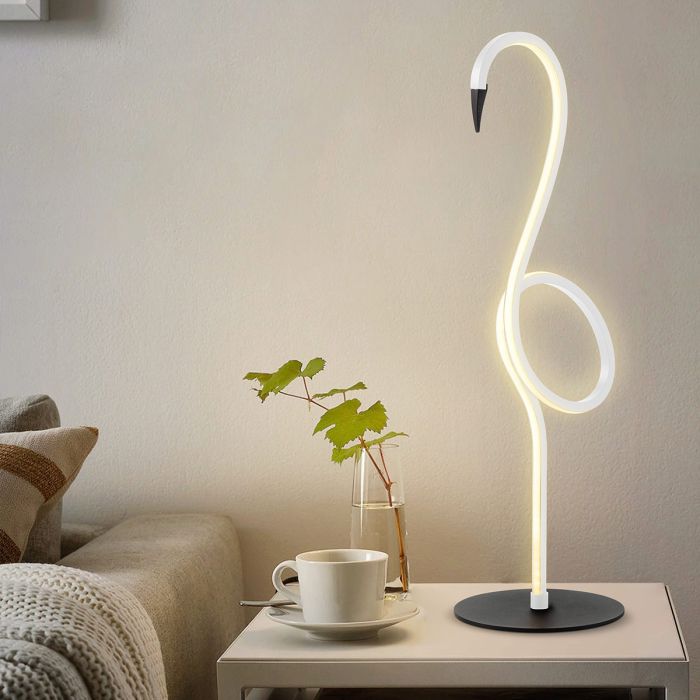 Gilded Nola Flamingo LED stolní lampa bílá