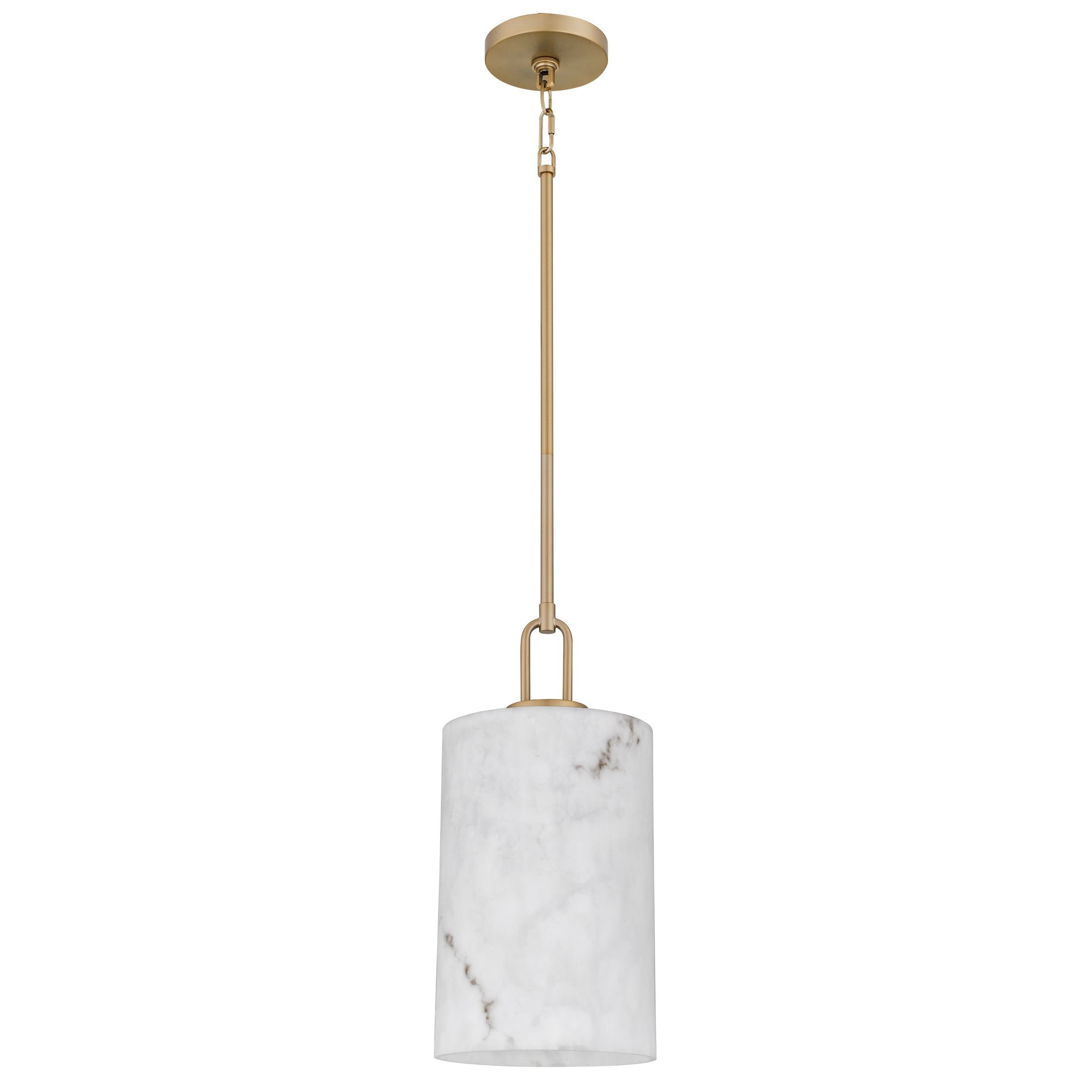 Quoizel Gianna Mini Pendant závěsné světlo bronze gold alabastr