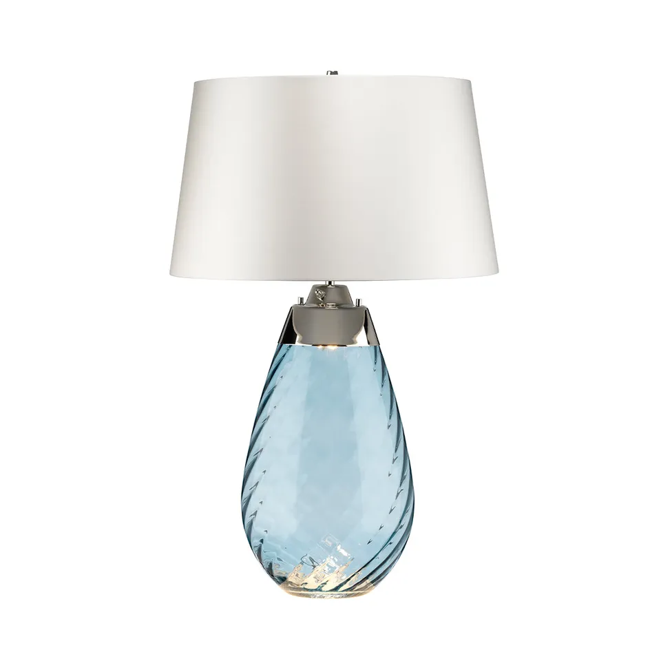 Gilded Nola Lena Large stolní lampa modrá se stínidlem