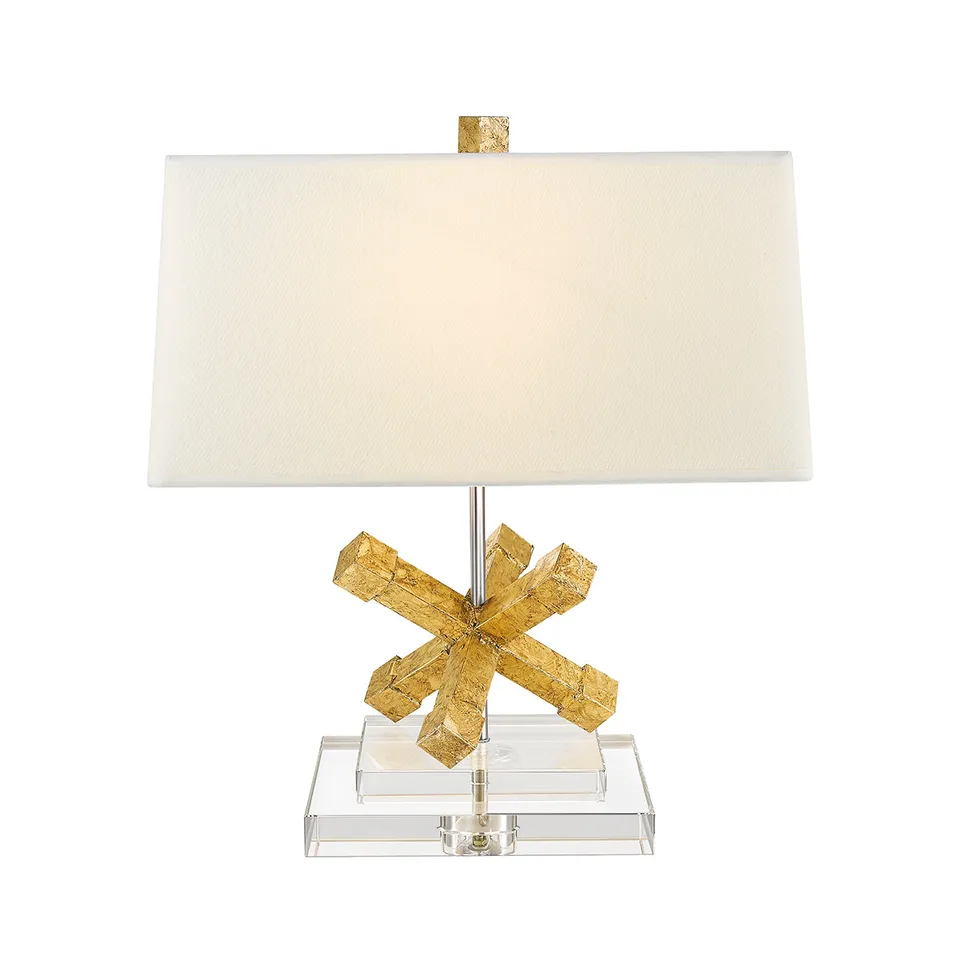 Gilded Nola Jackson Square Table Lamp stolní lampa zlatá