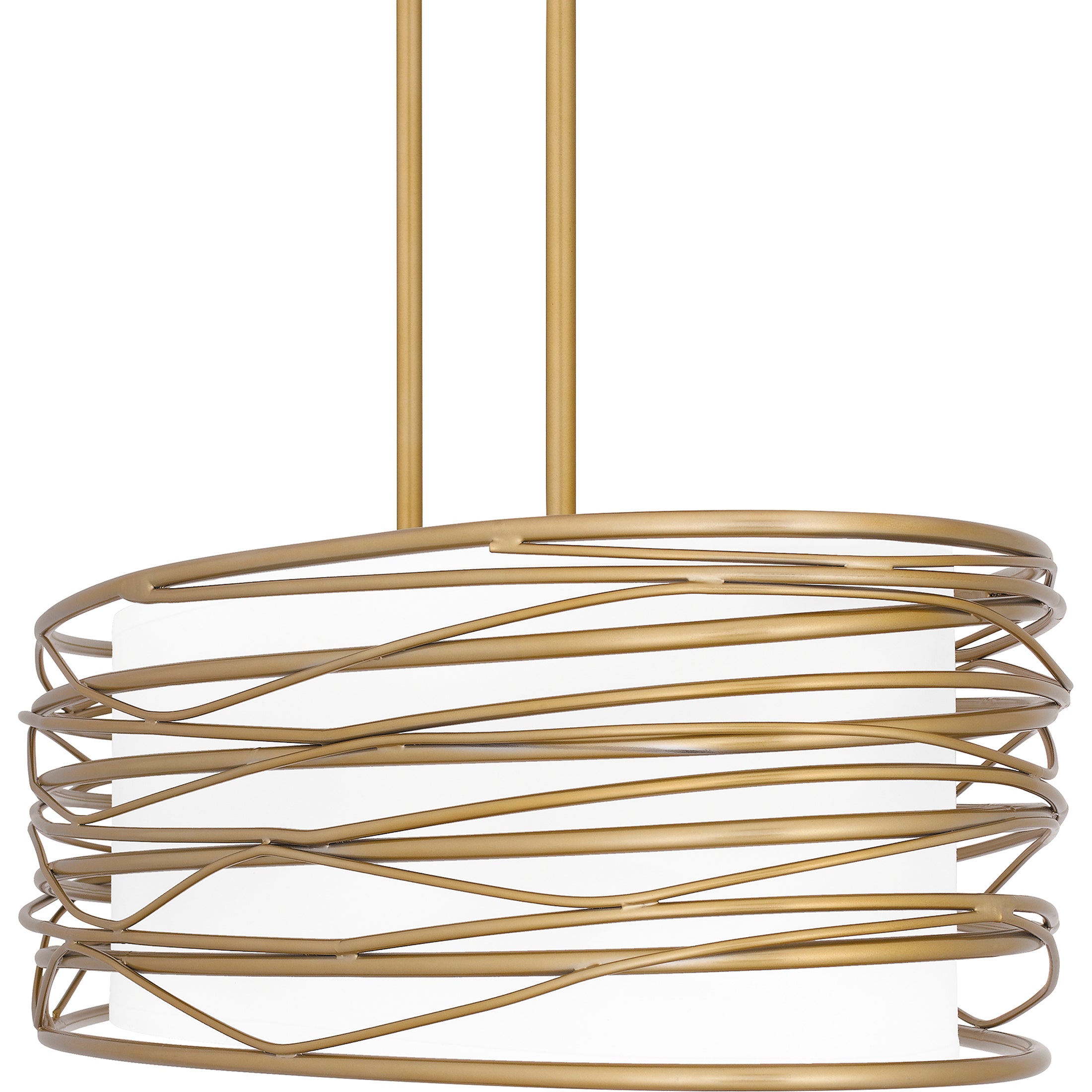Quoizel Spiral Island lineární lustr Light Gold textilní