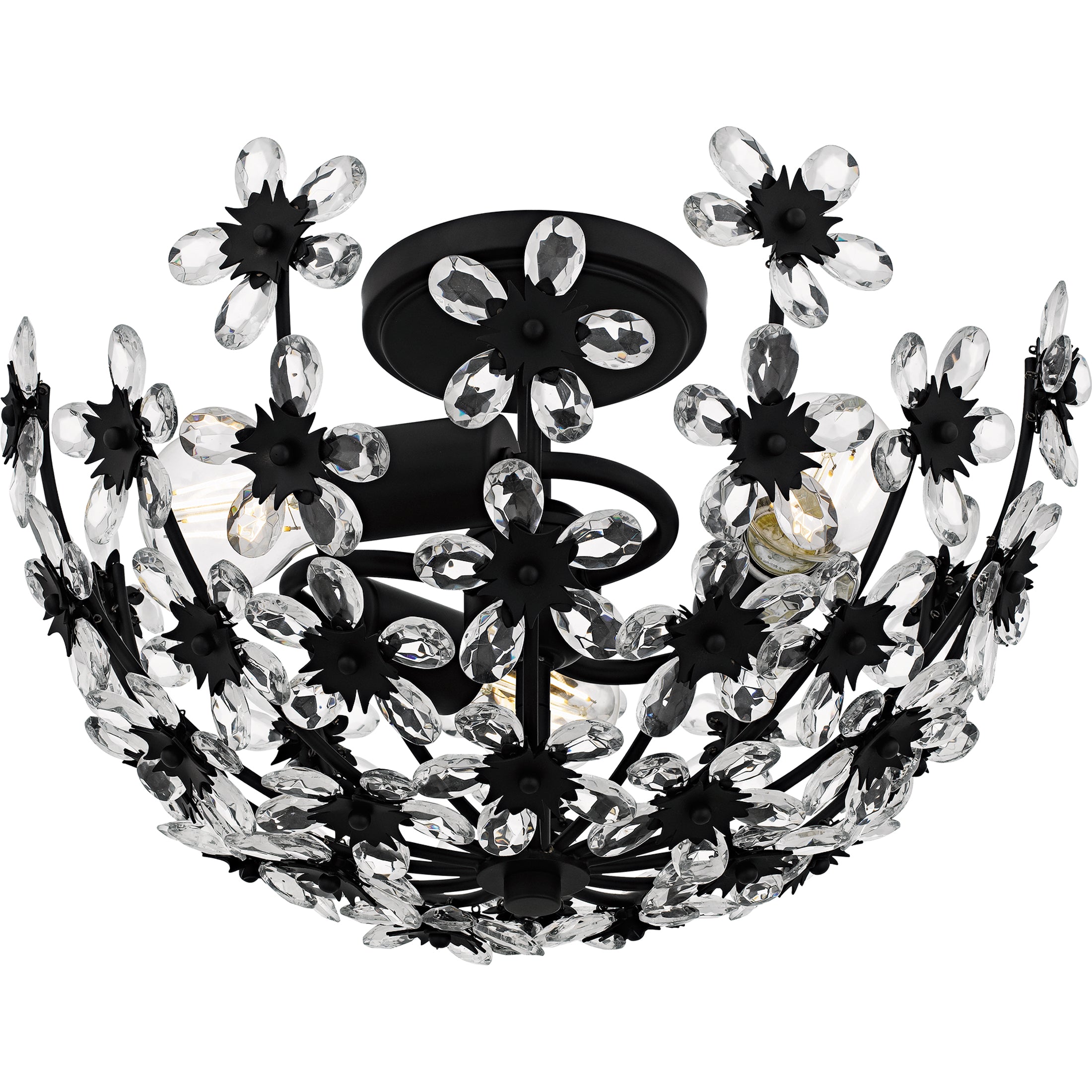 Quoizel Rosemary Semi-Flush stropní svítidlo křišťálové