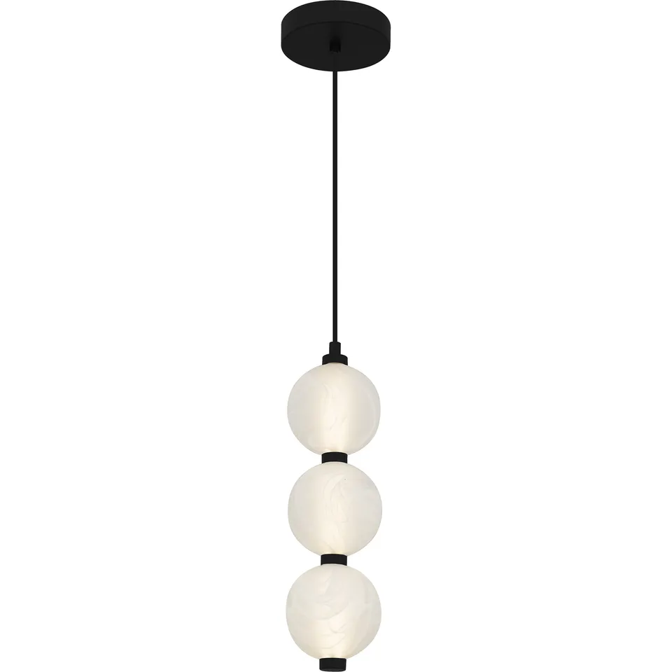Quoizel Clarendon závěsné svítidlo Matte Black