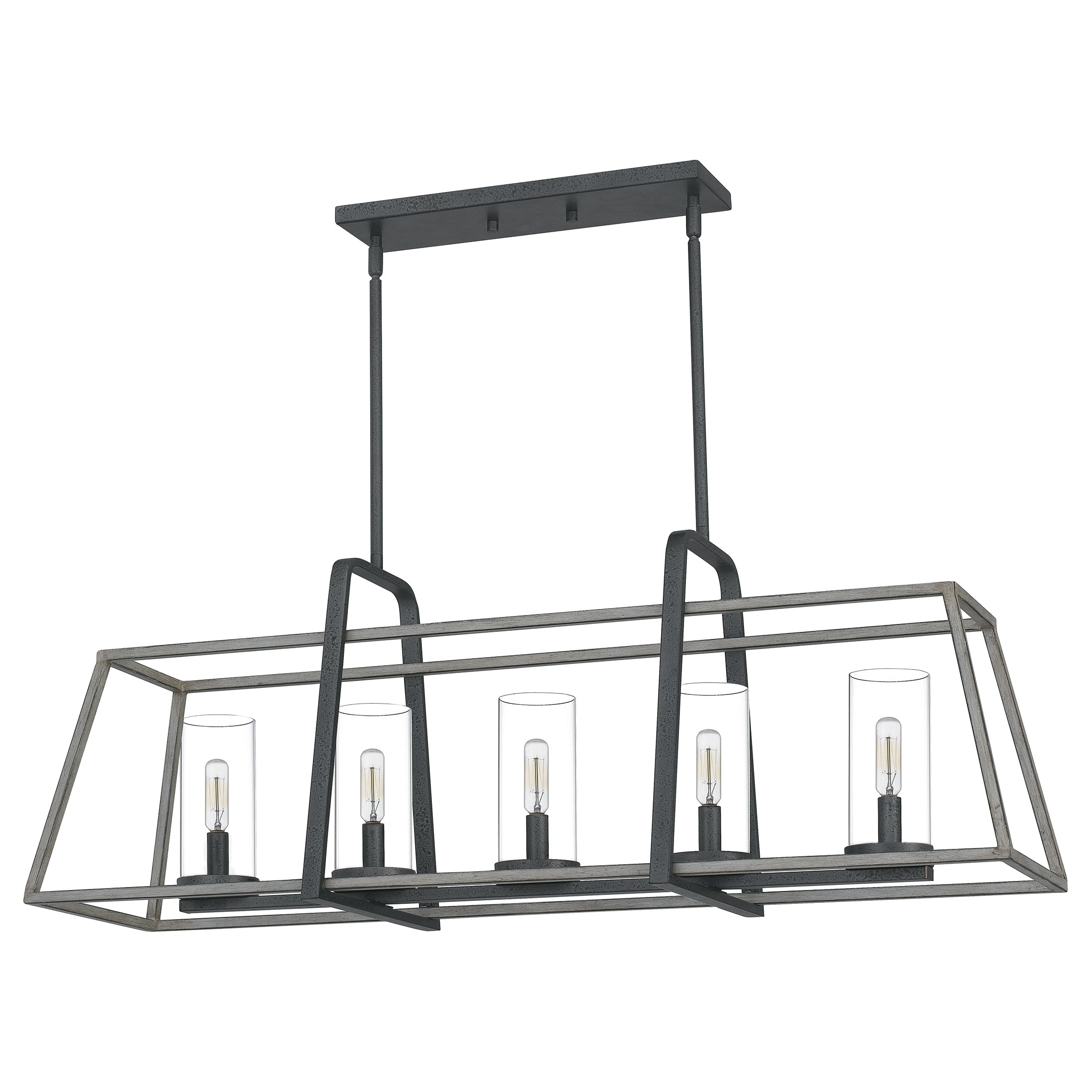 Quoizel Lincoln Island Light lineární lustr distressed iron