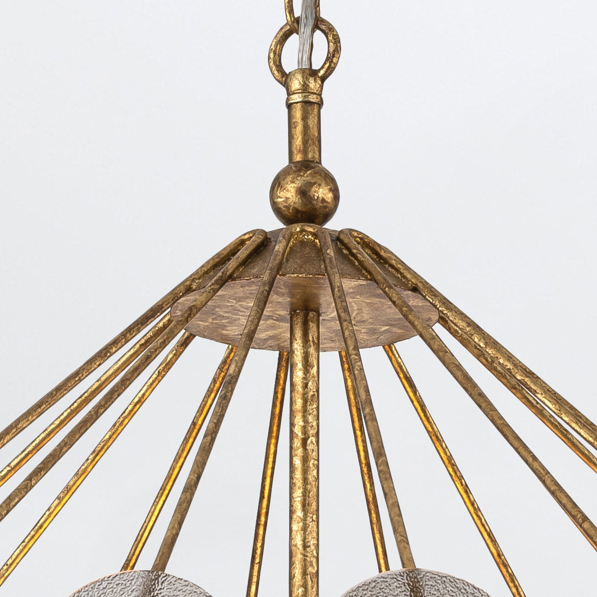 Gilded Nola Meridian 3 závěsné svítidlo zlaté