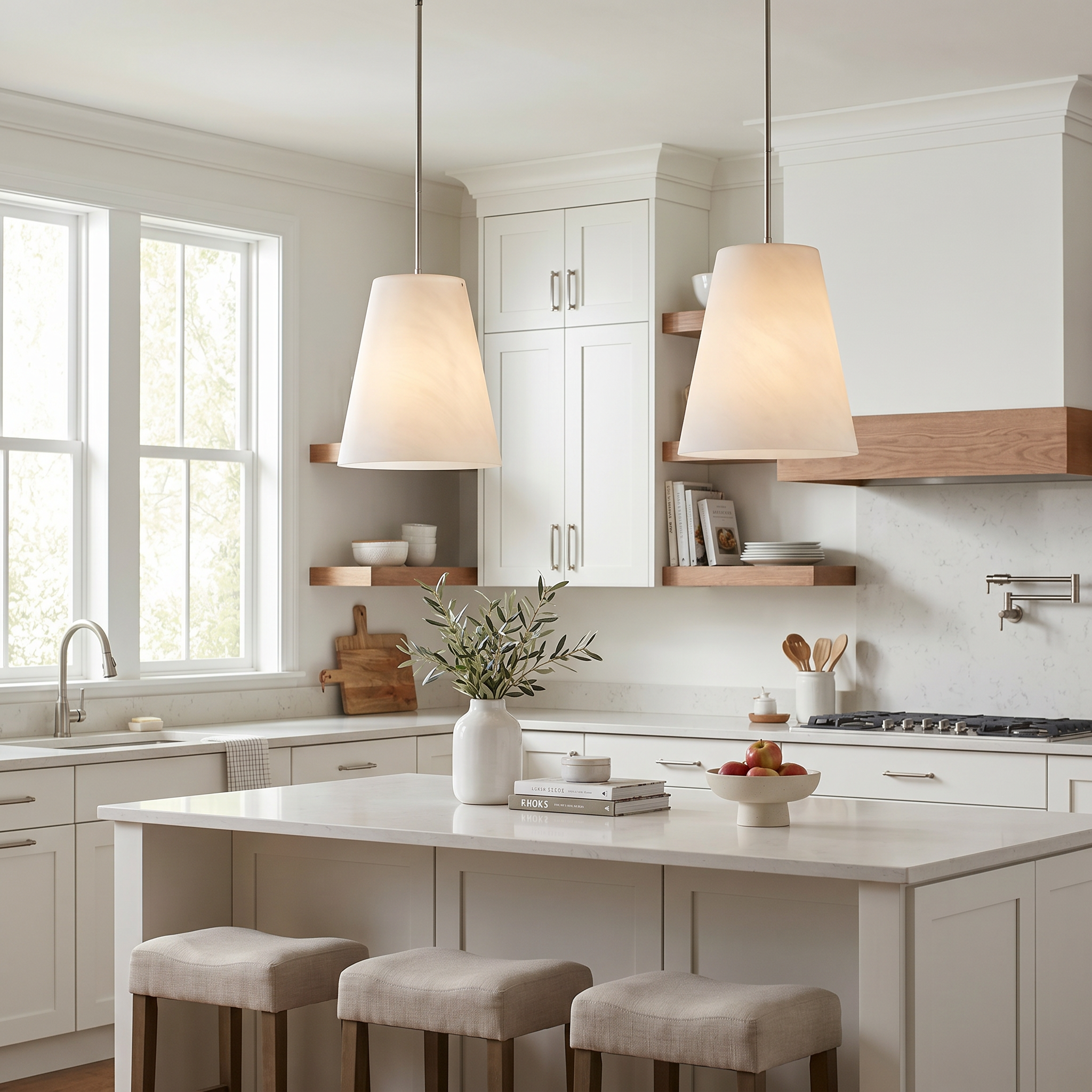 Quoizel Peregrine Pendant závěsné svítidlo brushed nickel alabastrové