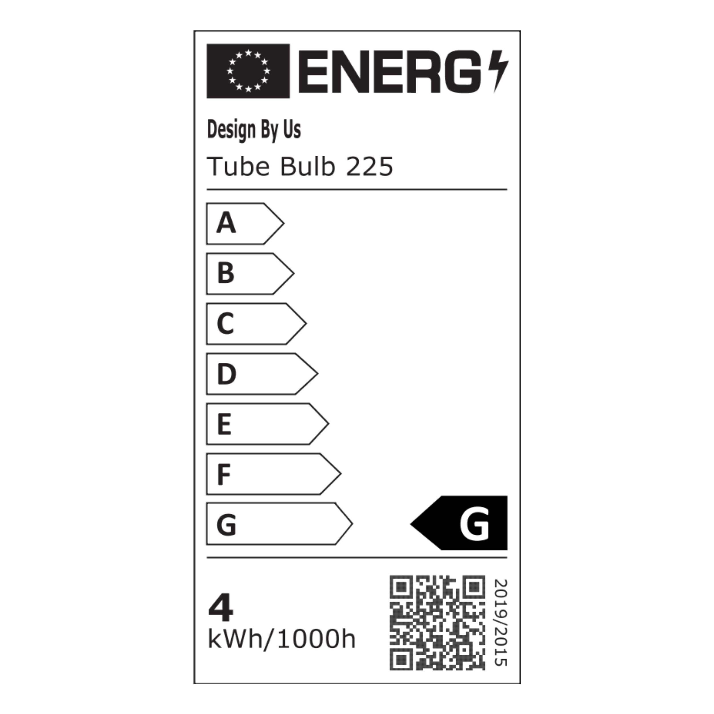 DESIGN BY US Tube Bulb 225 LED žárovka 3,5W