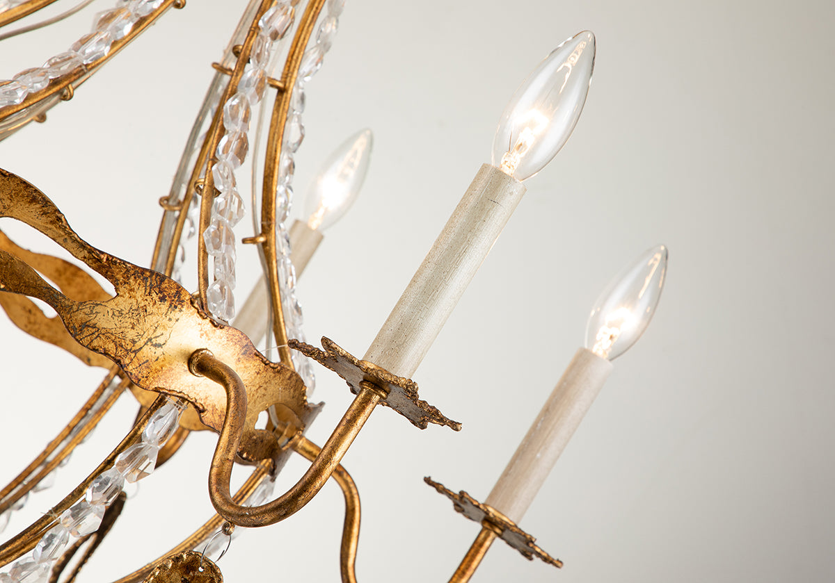 Gilded Nola Monteleone 6 Light lustr 6 světel