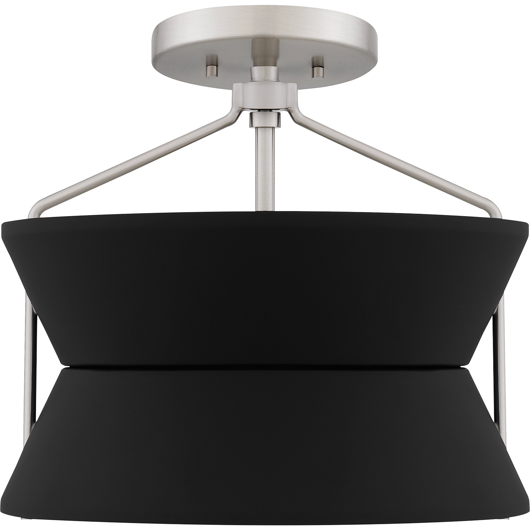 Quoizel Nira Semi-Flush stropní svítlo niklové kovové