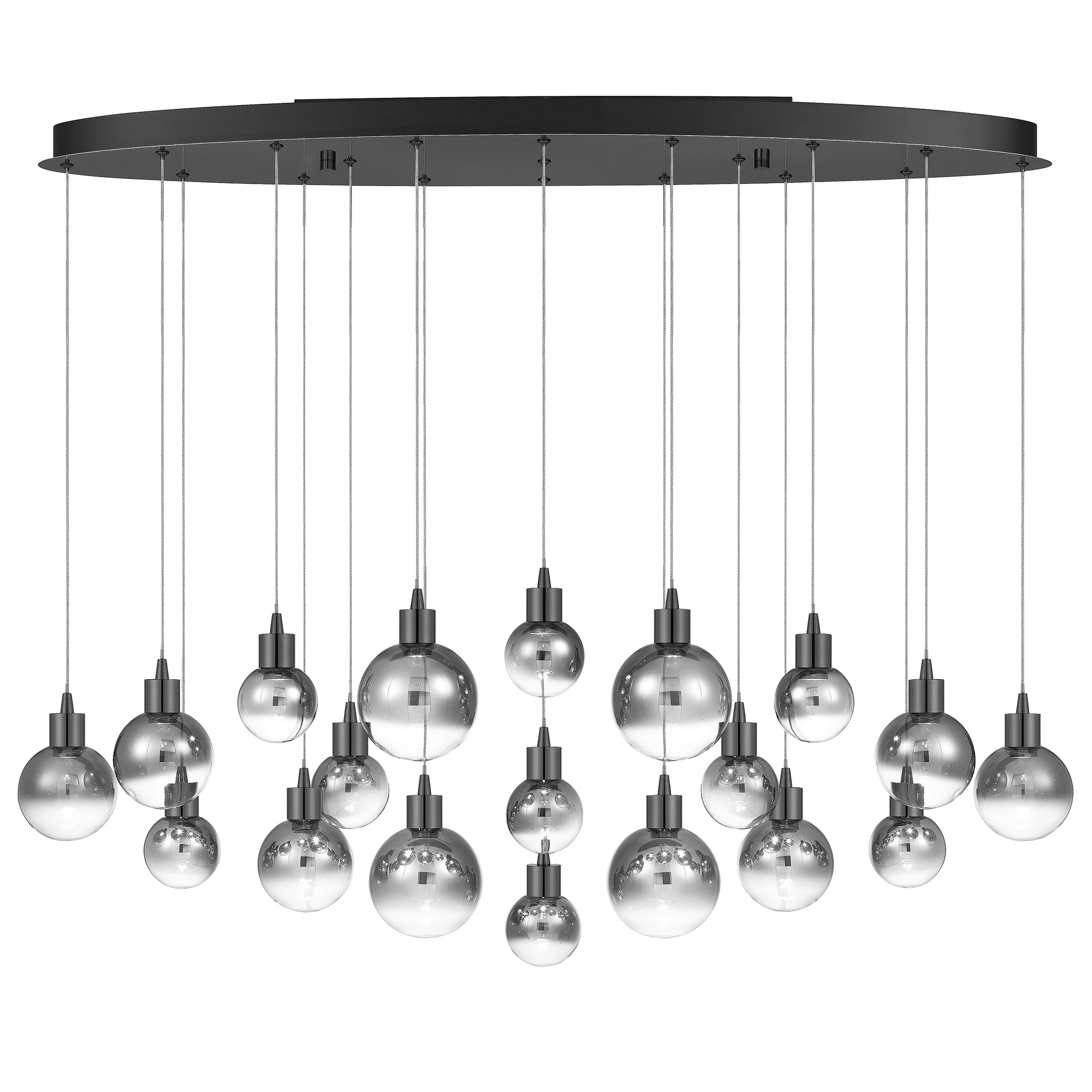Quoizel Shadow závěsný lustr černý chrom LED