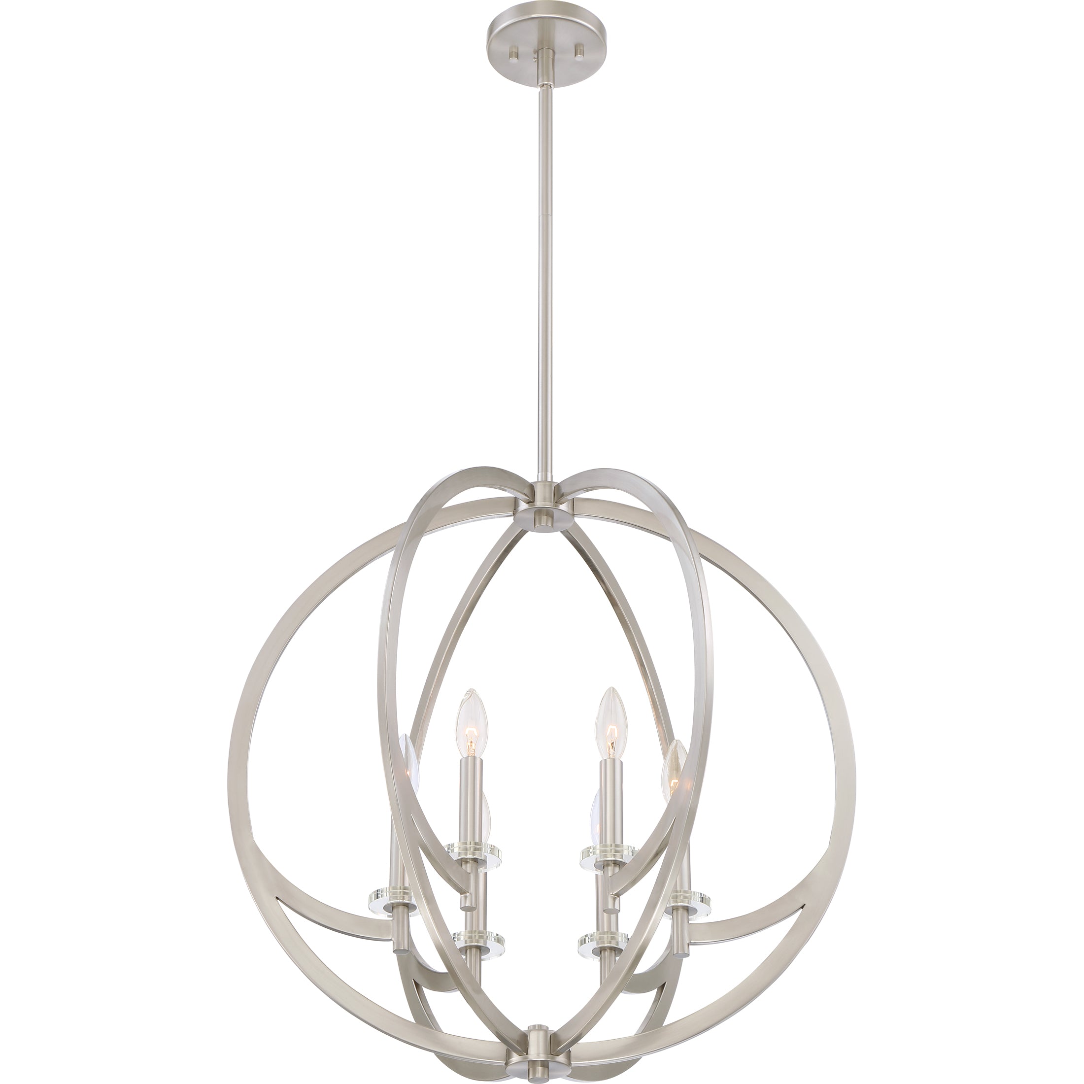 Quoizel Orion závěsné svítidlo Brushed Nickel sklo