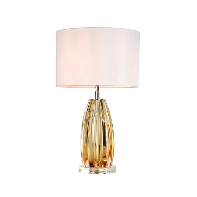 Gilded Nola Cognac stolní lampa křišťálová