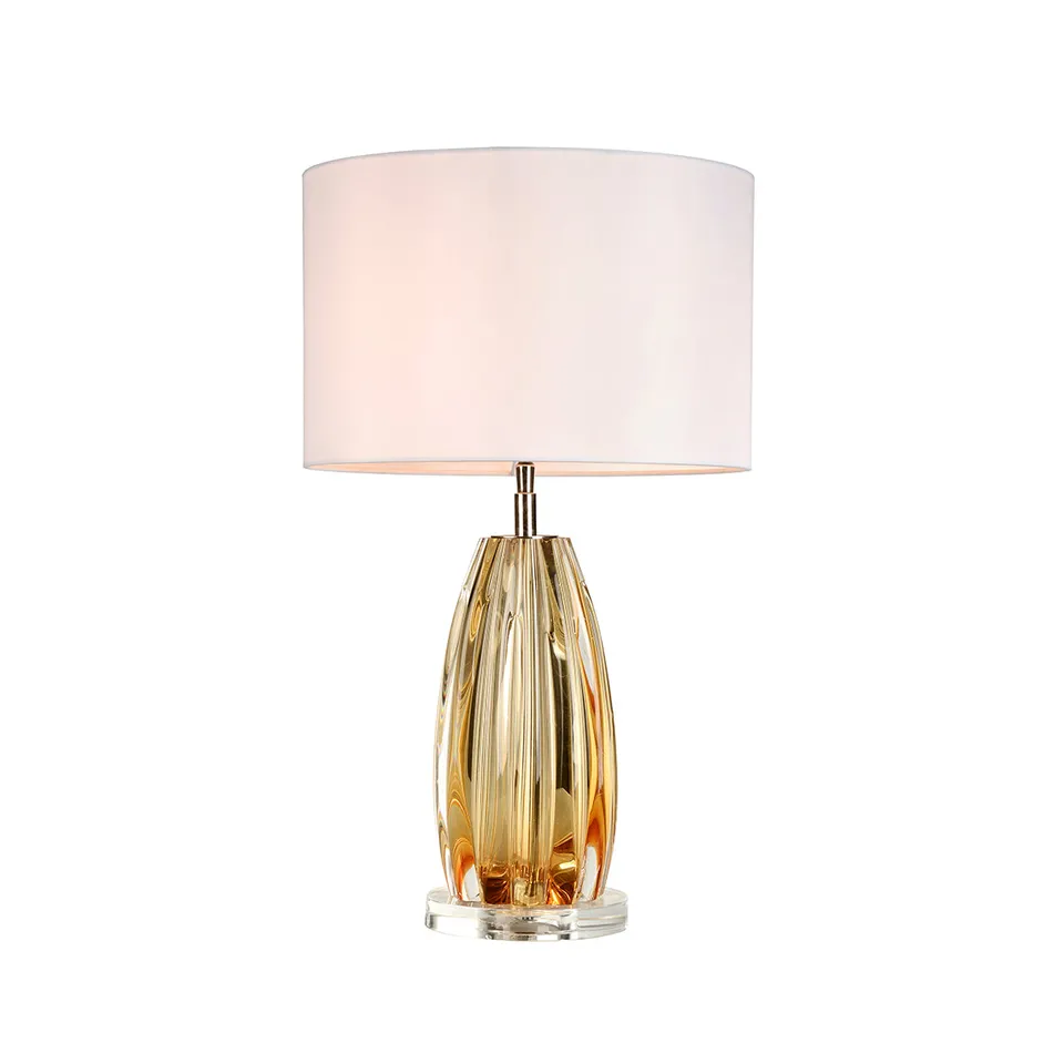 Gilded Nola Cognac stolní lampa křišťálová