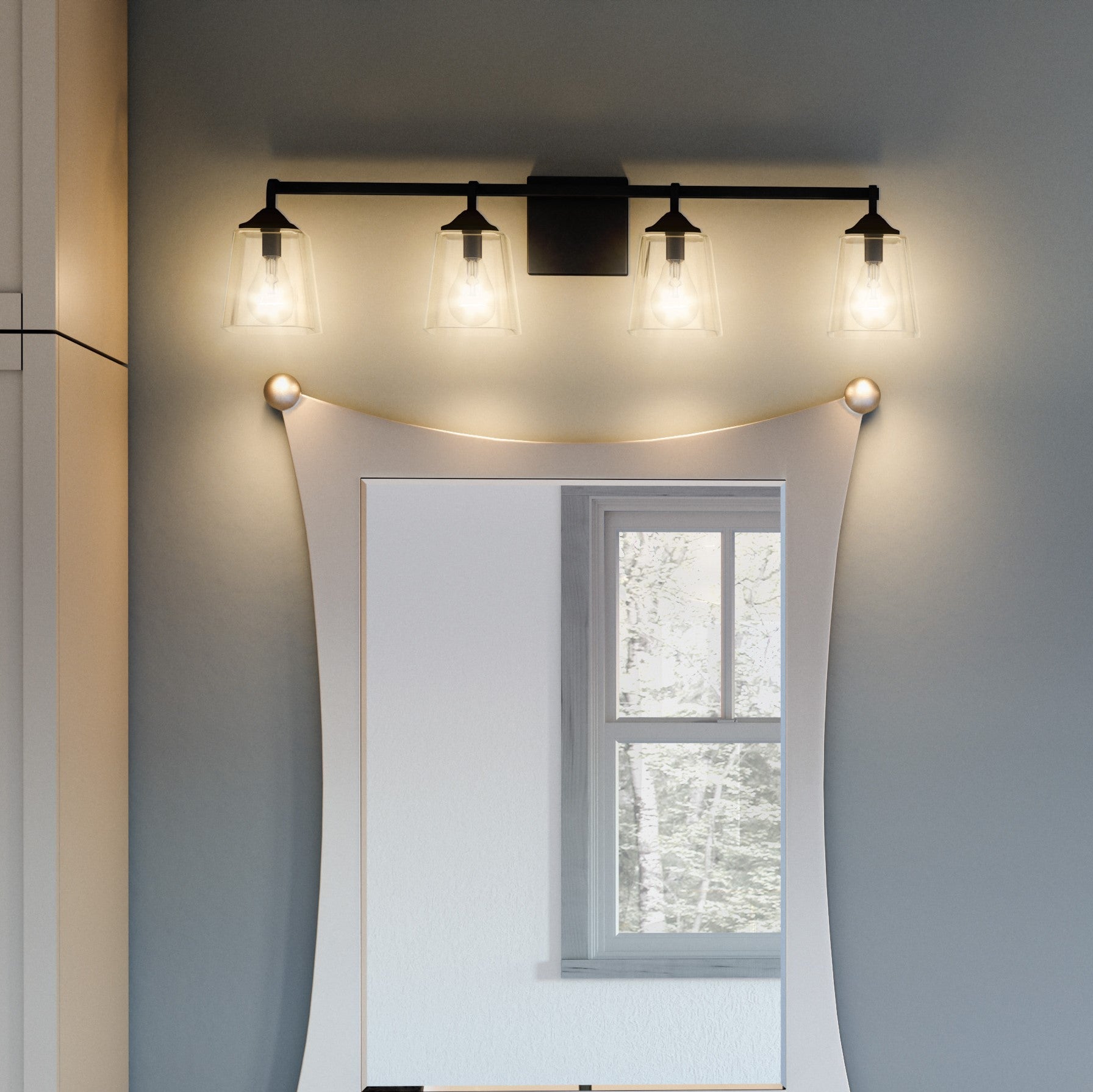 Quoizel Thoresby Bath Light svítidlo černé koupelna