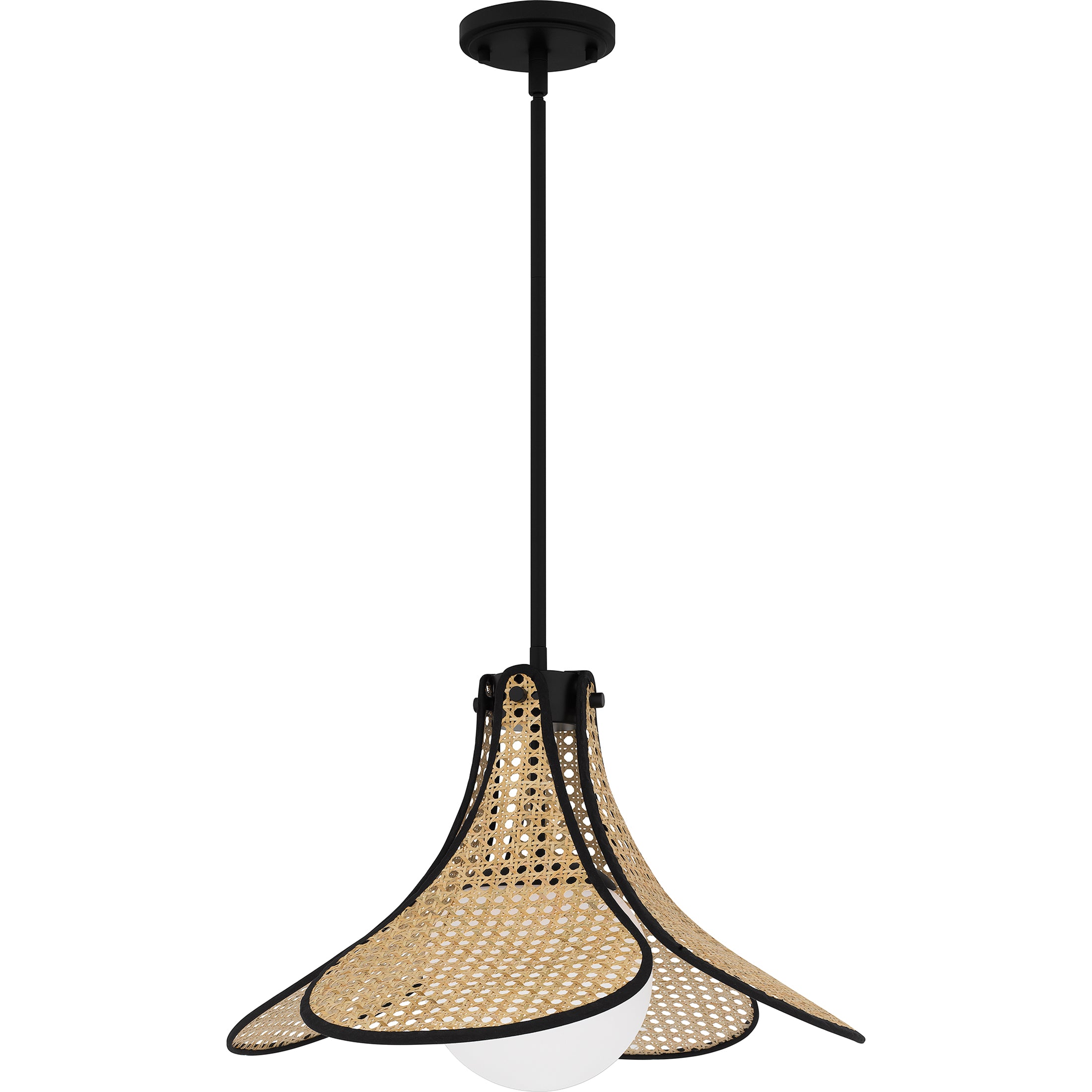 Quoizel Delilah Pendant závěsné světlo matte black ratan
