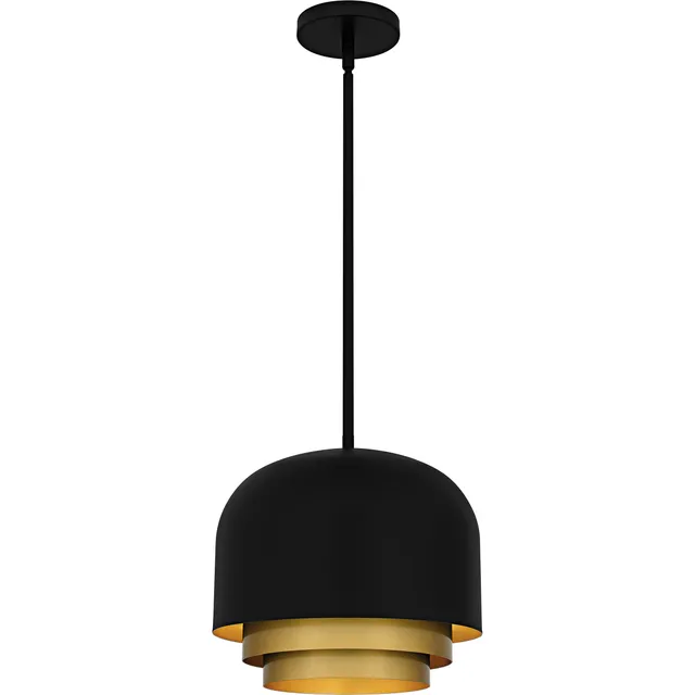 Quoizel Frankie pendant matte black 22" W