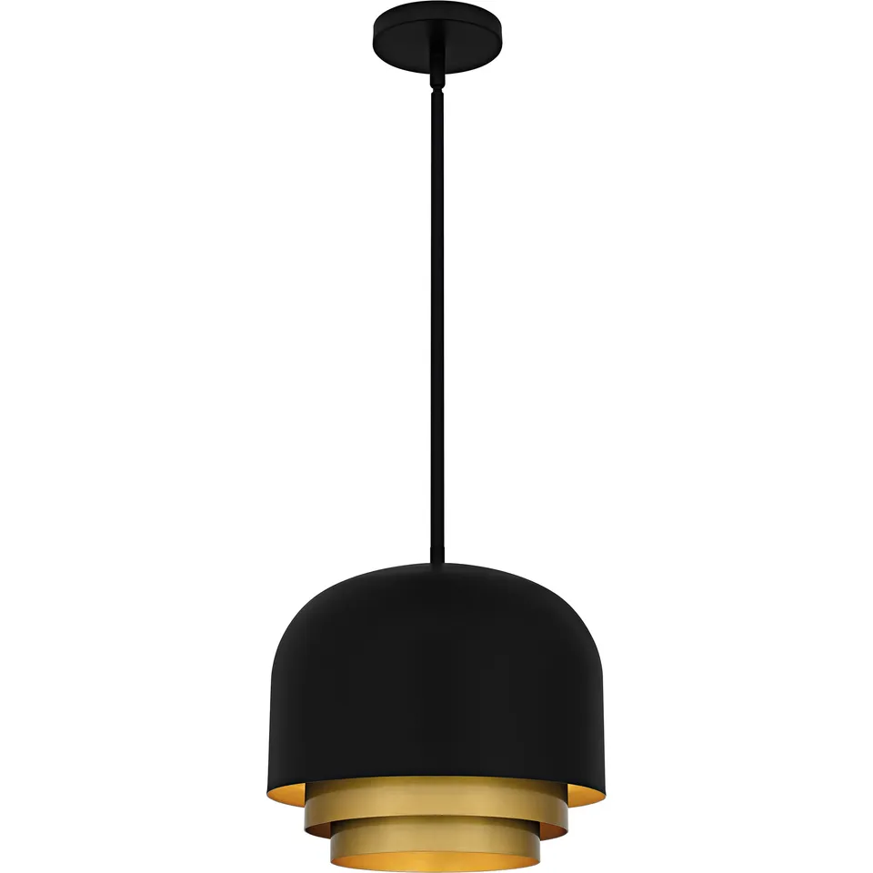 Quoizel Frankie pendant matte black 22" W
