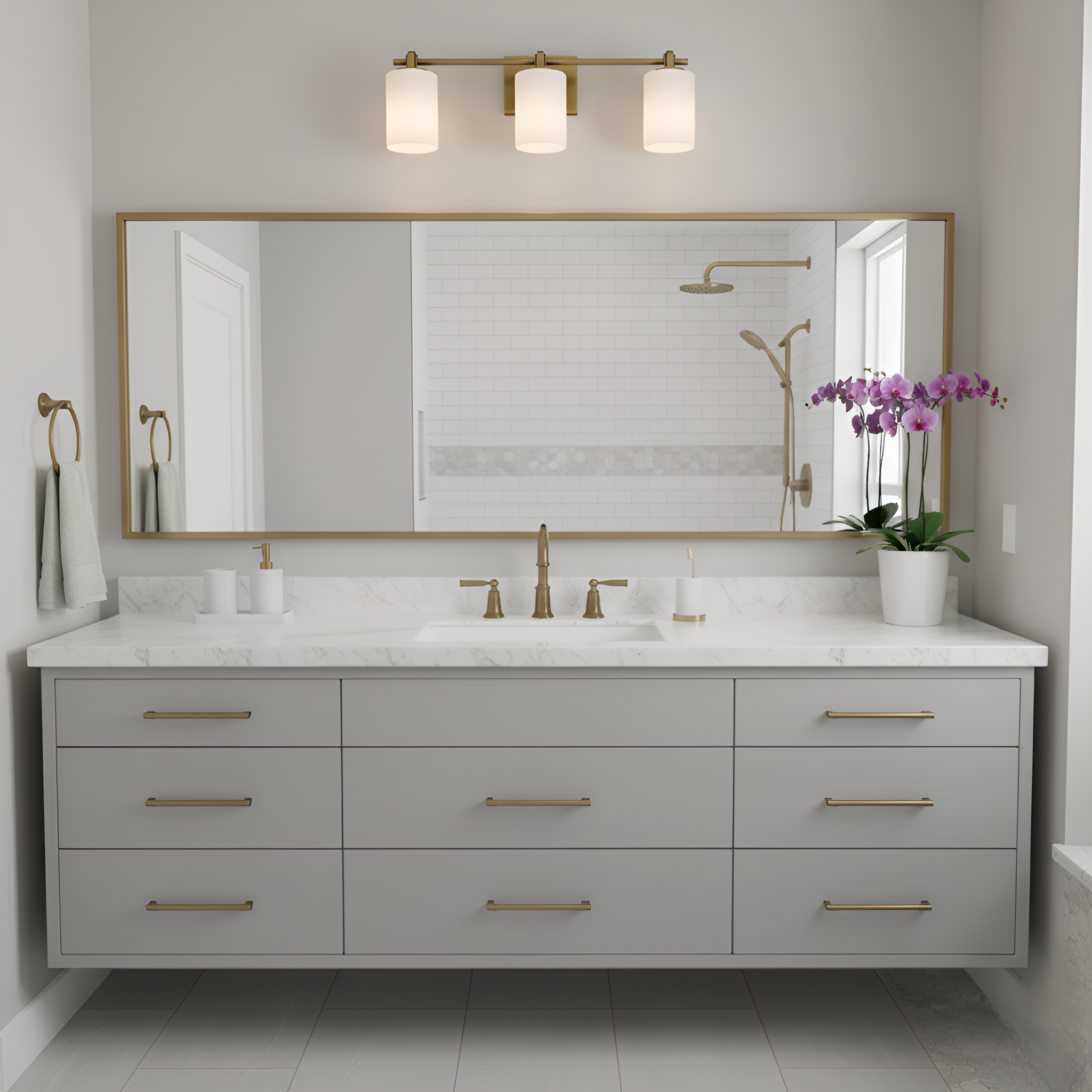 Quoizel Morris koupelnové světlo 2-light mosaz