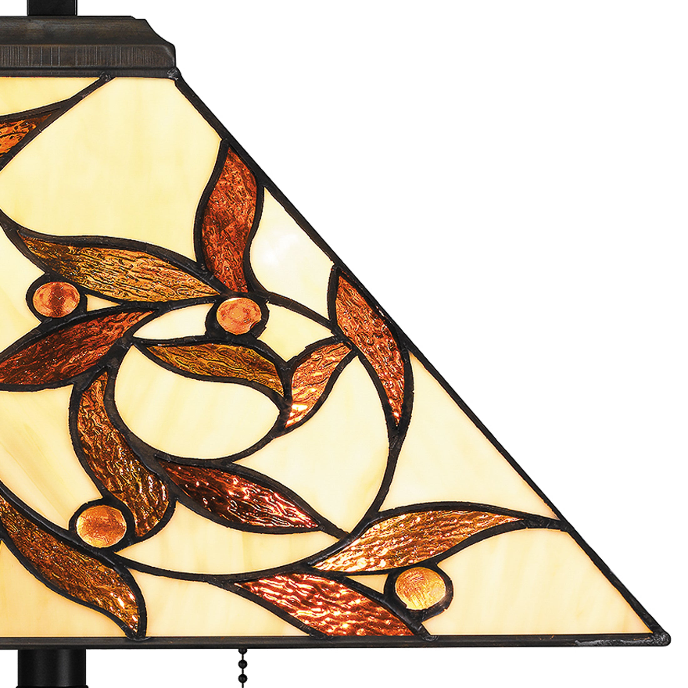Quoizel Zion stolní lampa Matte Black vitráž