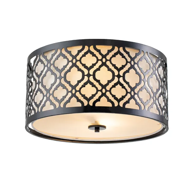 Gilded Nola Arabella Flush Mount stropní svítidlo černá teplé světlo