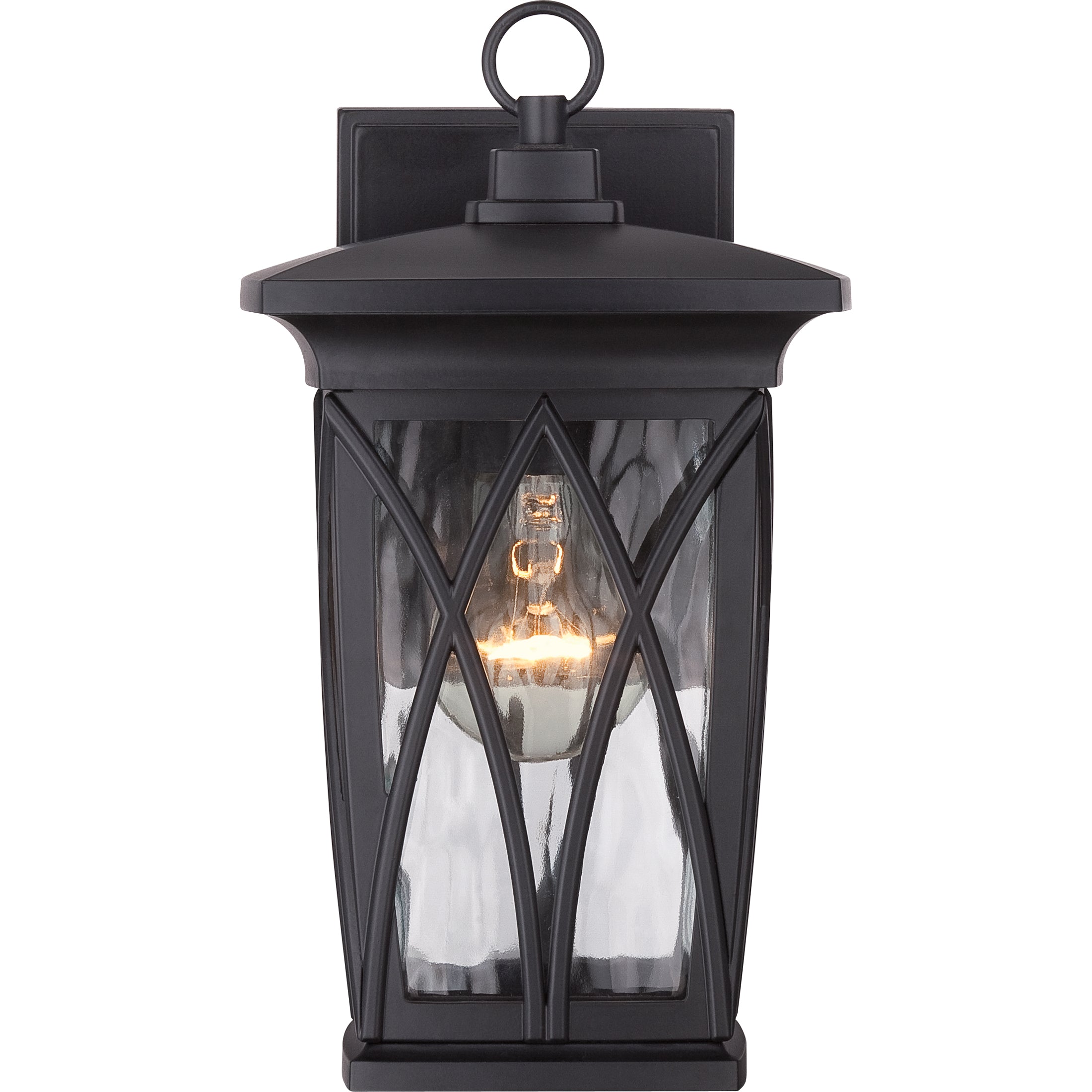 Quoizel Grover Wall Light venkovní lampa Mystic Black čiré sklo