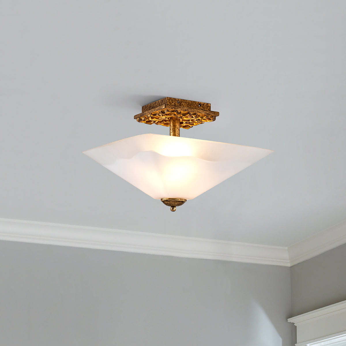 Gilded Nola Star Flush Mount stropní svítidlo stříbrné