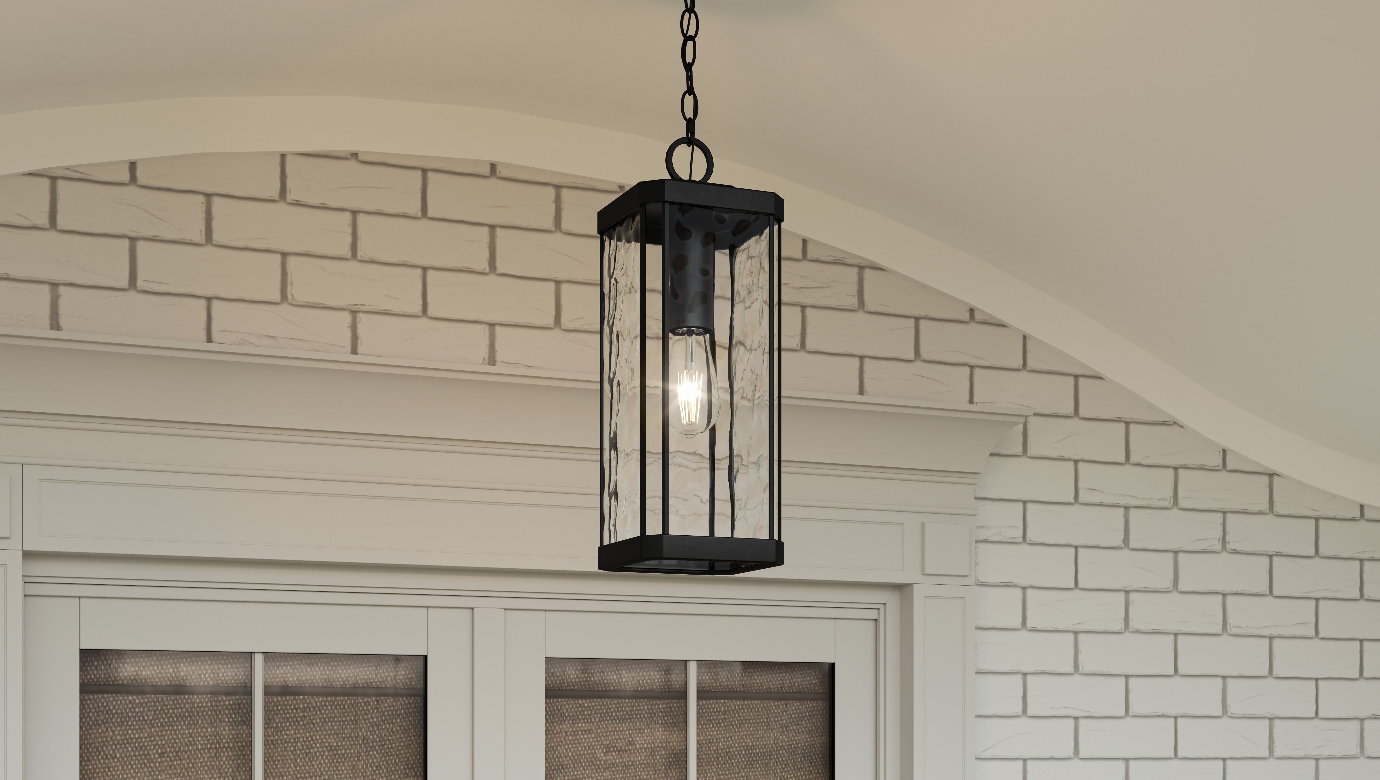 Quoizel Balchier venkovní závěsná lampa černá