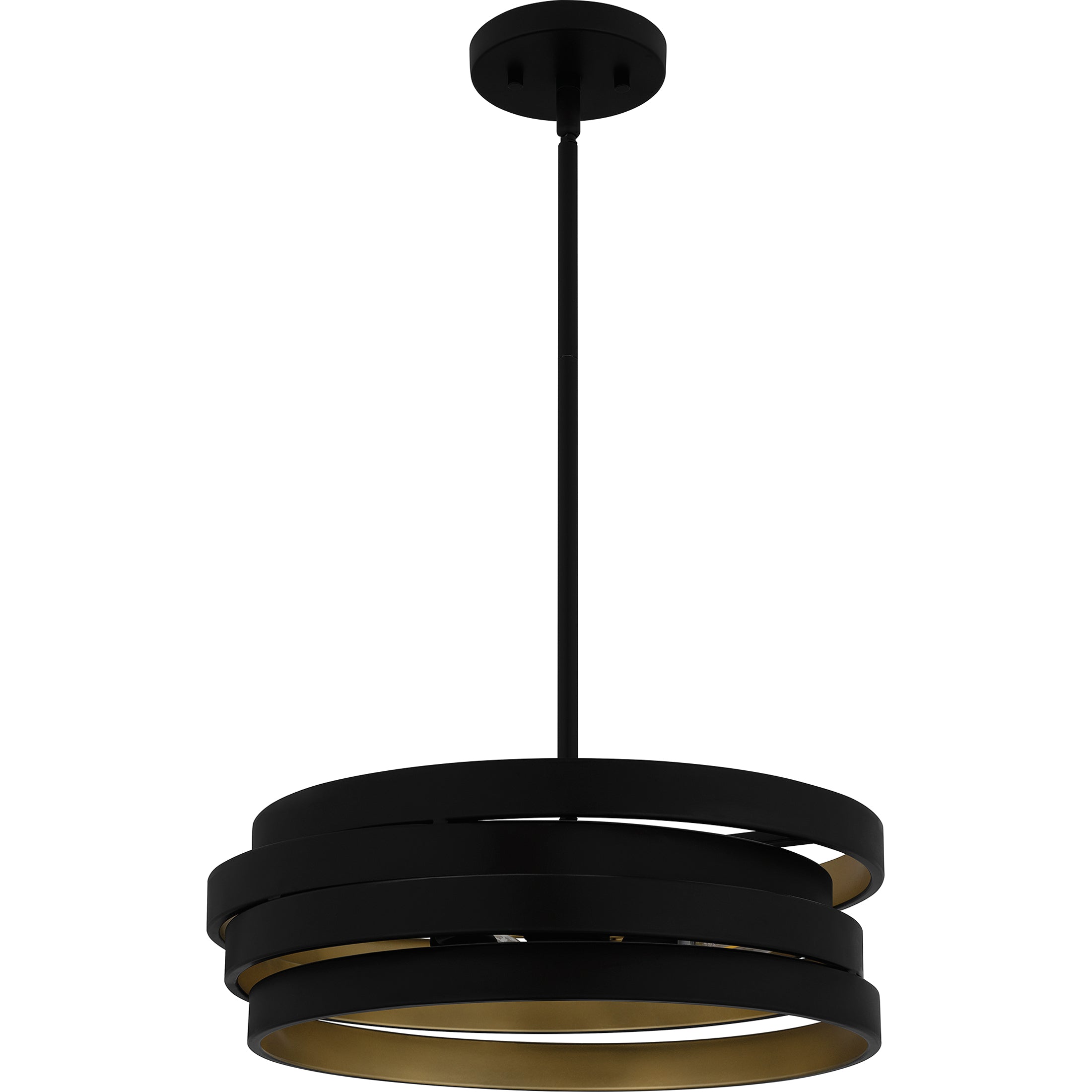 Quoizel Berner Pendant závěsné svítidlo matte black kovové