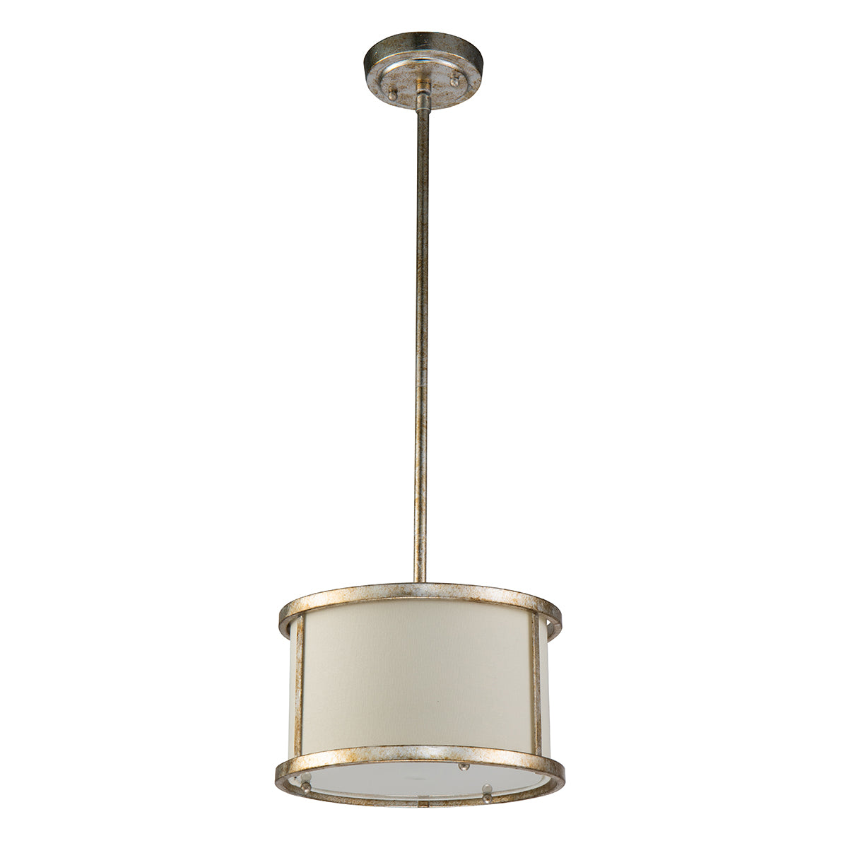 Gilded Nola Lemuria 1 Light Duo-Mount Mini Pendant svítídlo stříbrné