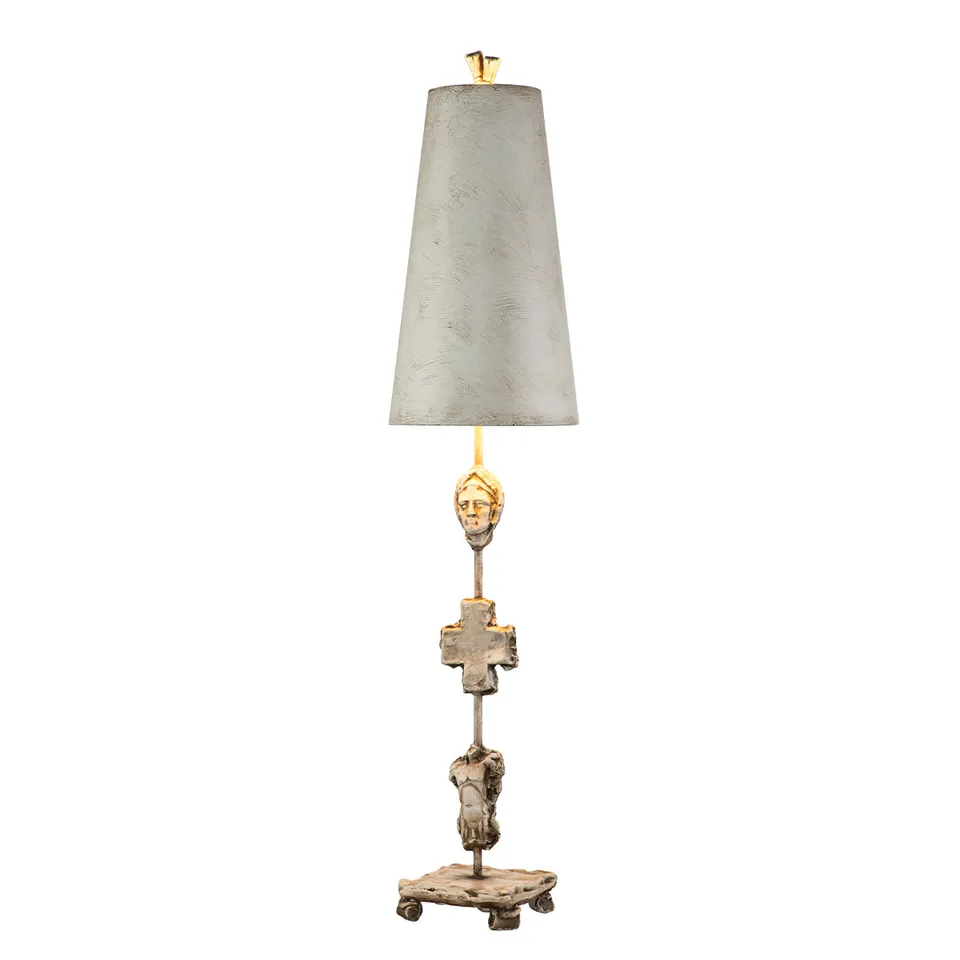 Gilded Nola Fragment stolní lampa kostní bílá