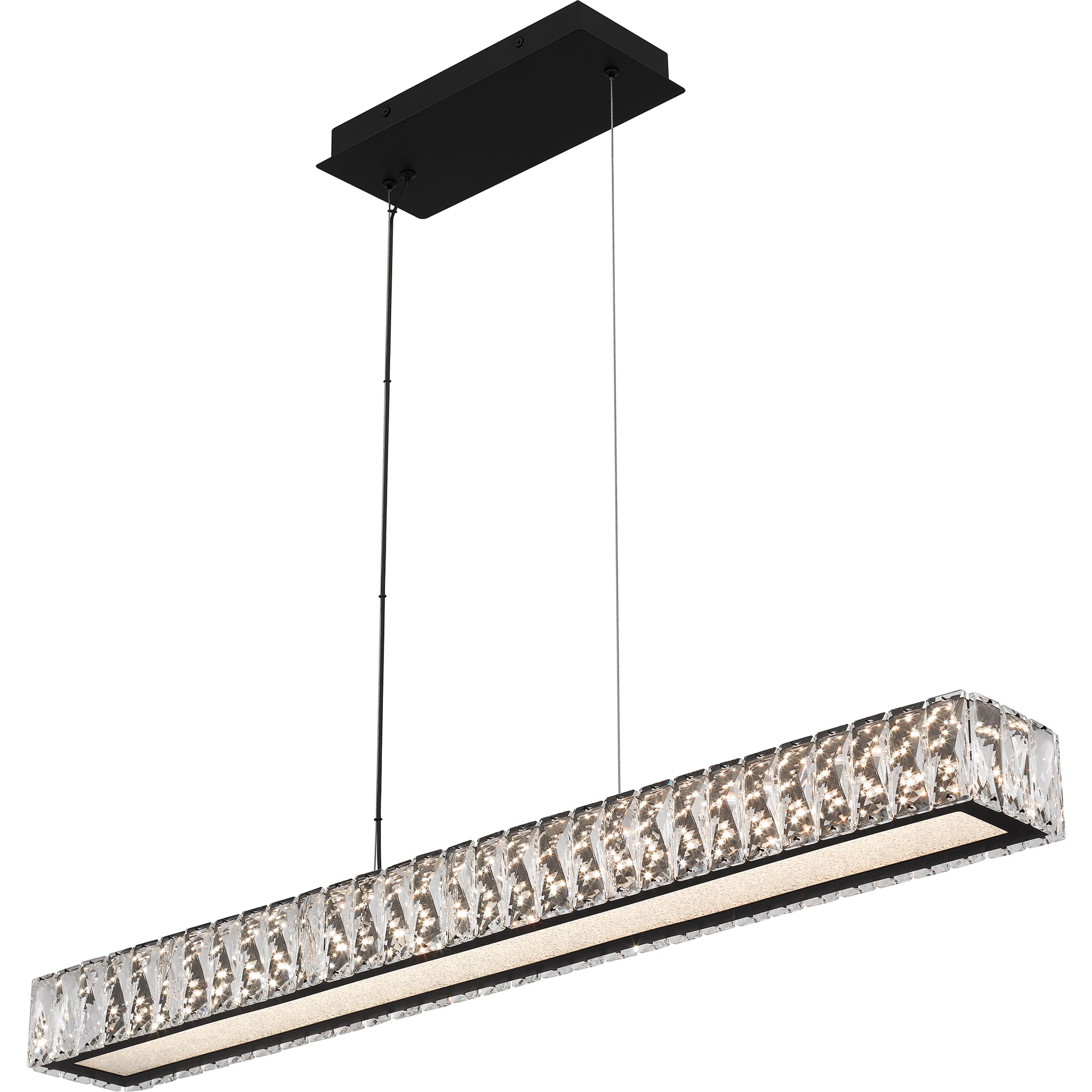 Quoizel Reese lineární lustr matná černá LED