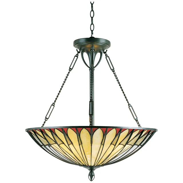 Quoizel Alahambre závěsný lustr vintage bronz opálové sklo
