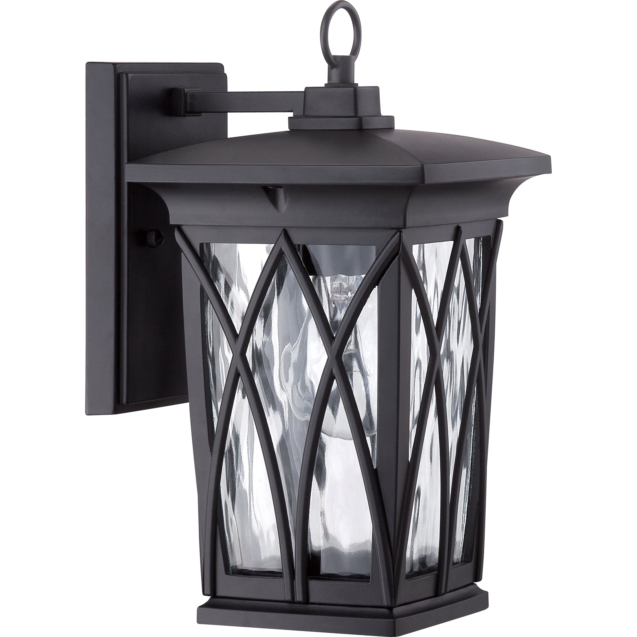 Quoizel Grover Wall Light venkovní lampa Mystic Black čiré sklo