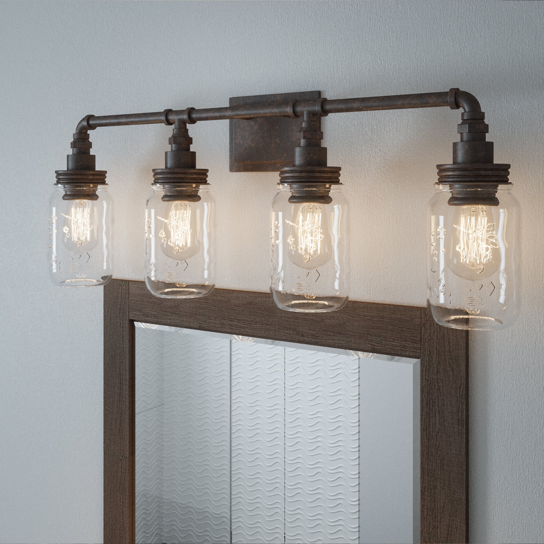 Quoizel Squire koupelnové nástěnné svítídlo Rustic Black