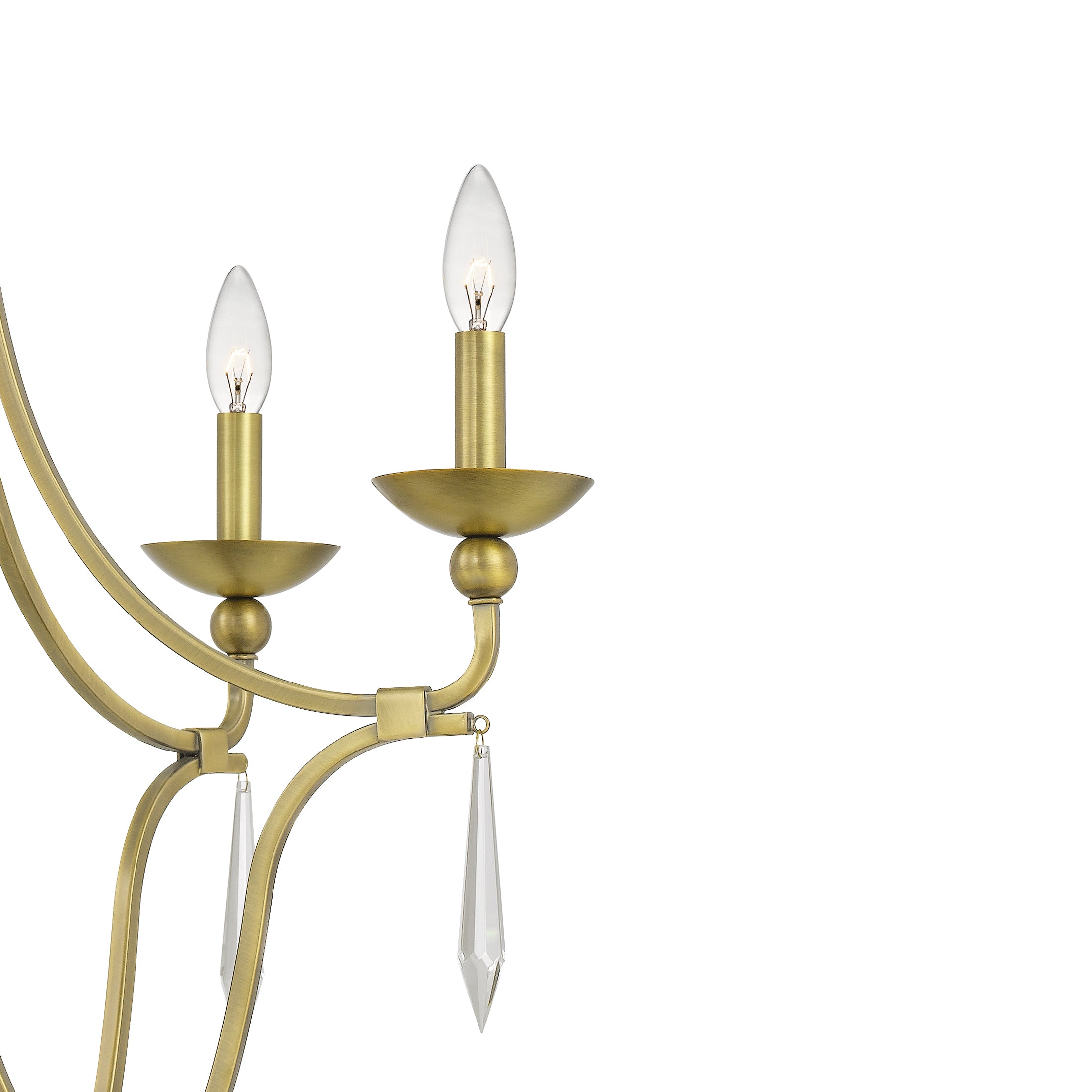 Quoizel Joules Chandelier lustr mosazný křišťál