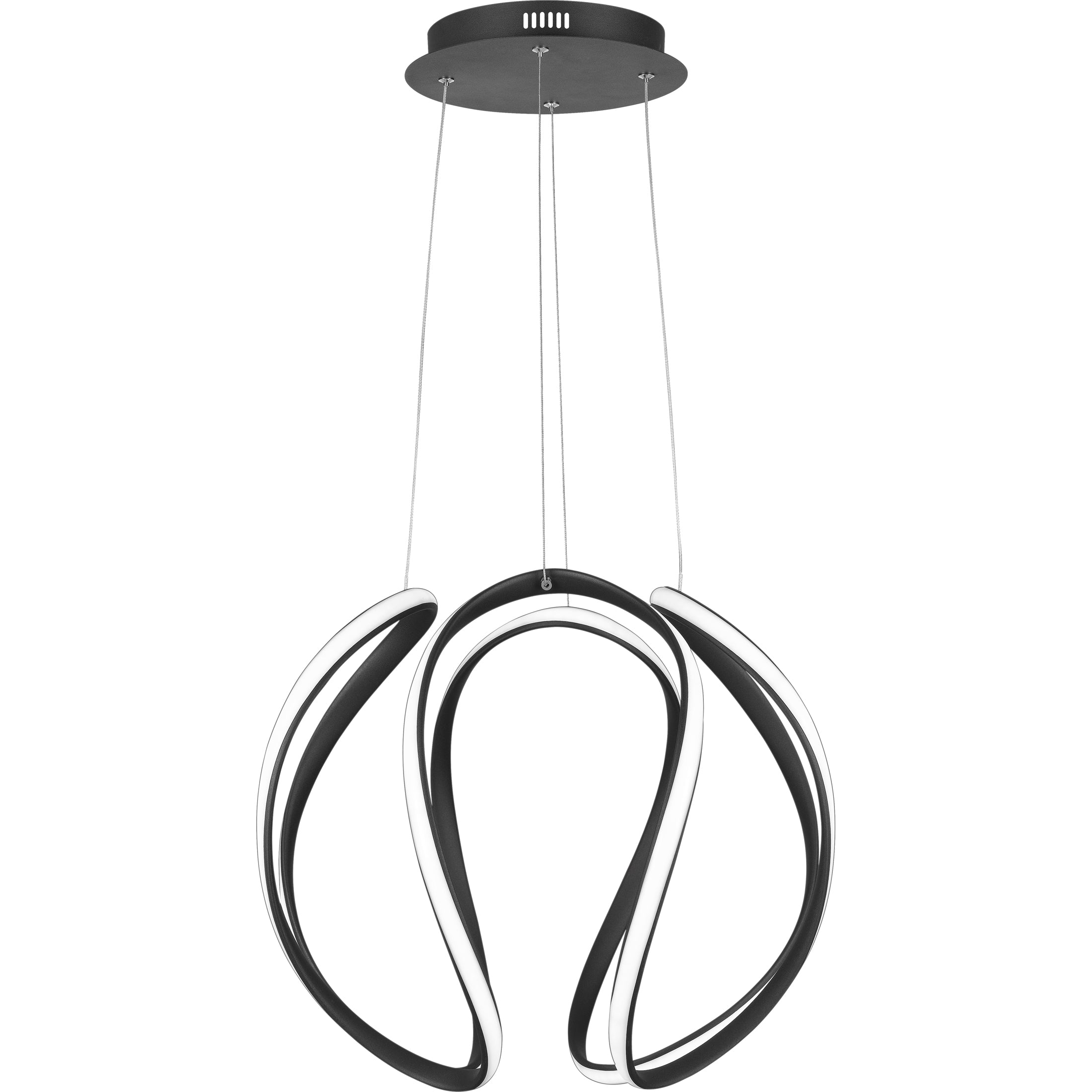Quoizel Waving Pendant svítidlo černé závěsné