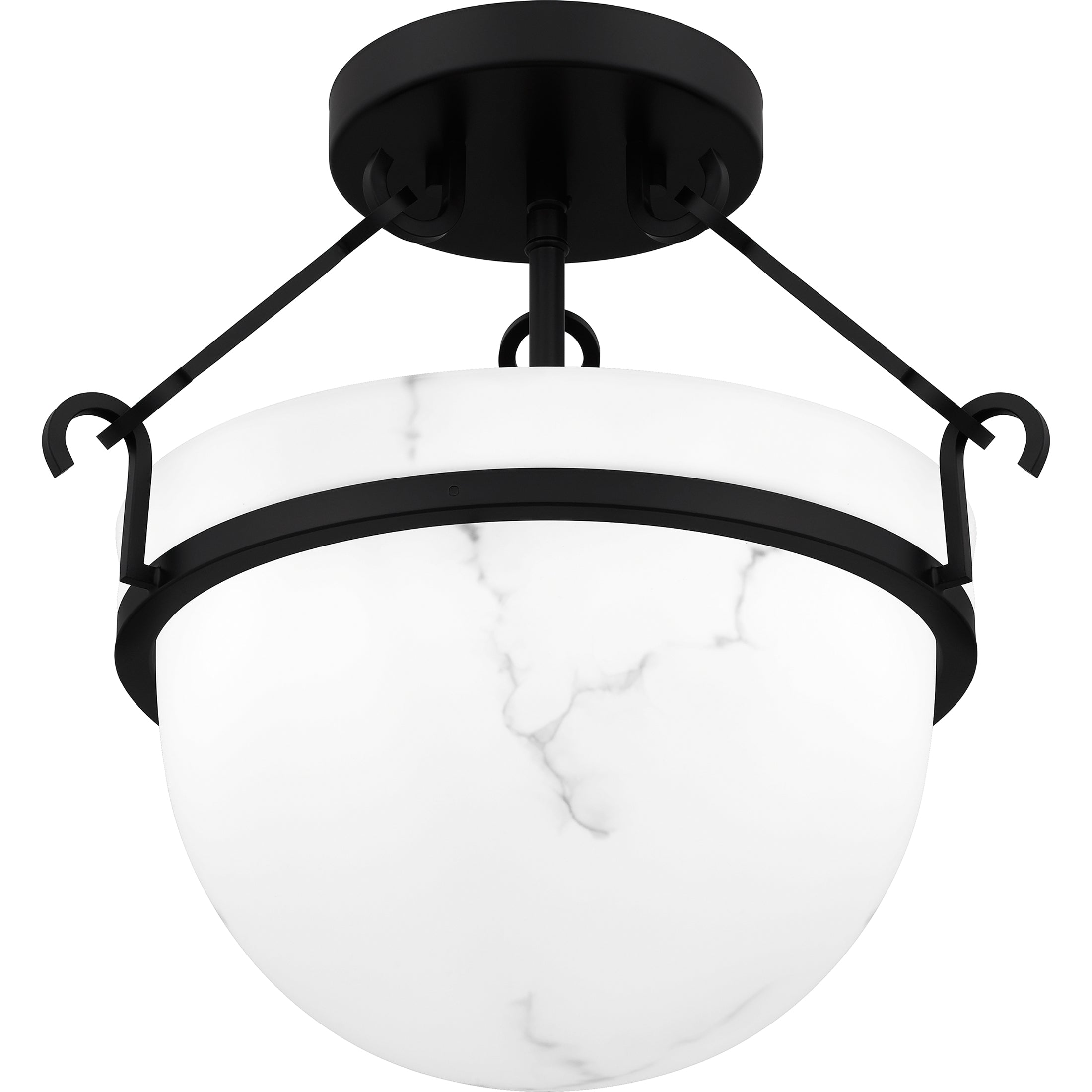 Quoizel Danyon Semi-Flush černé stropní světlo