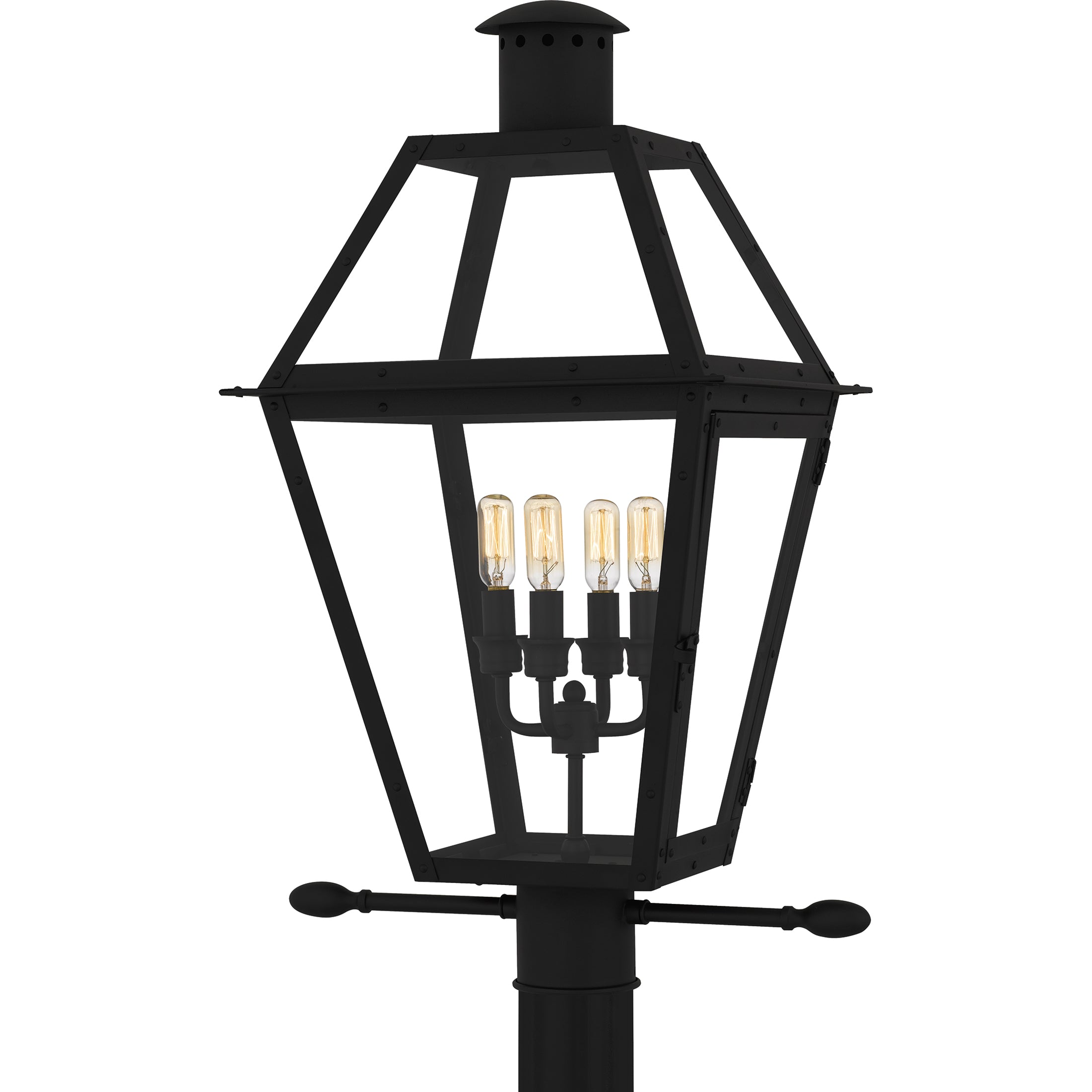Quoizel Rue De Royal venkovní sloupová lampa se 4 světly
