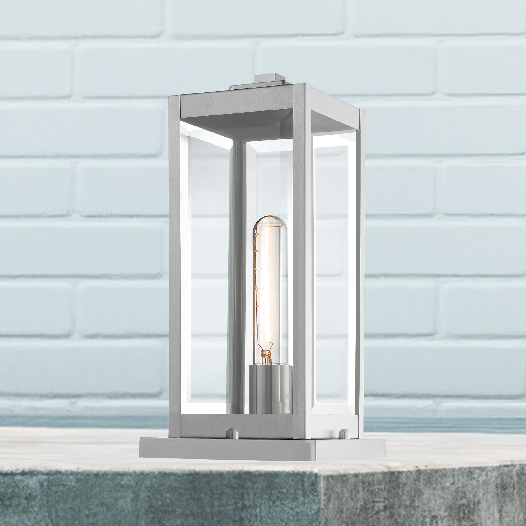 Quoizel Westover Pier Mount sloupkové svítidlo nerez 16"