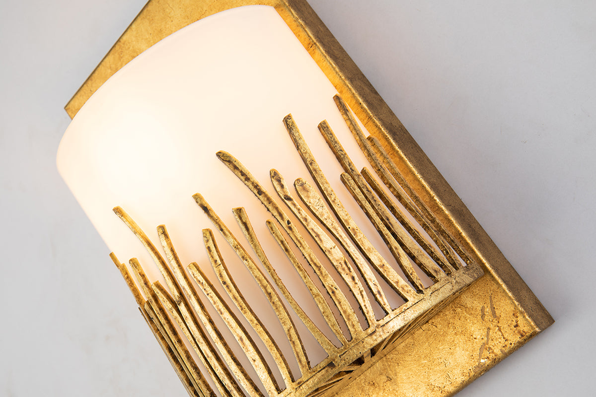 Gilded Nola Sawgrass 1 Light Wall Sconce In Distressed Gold nástěnné