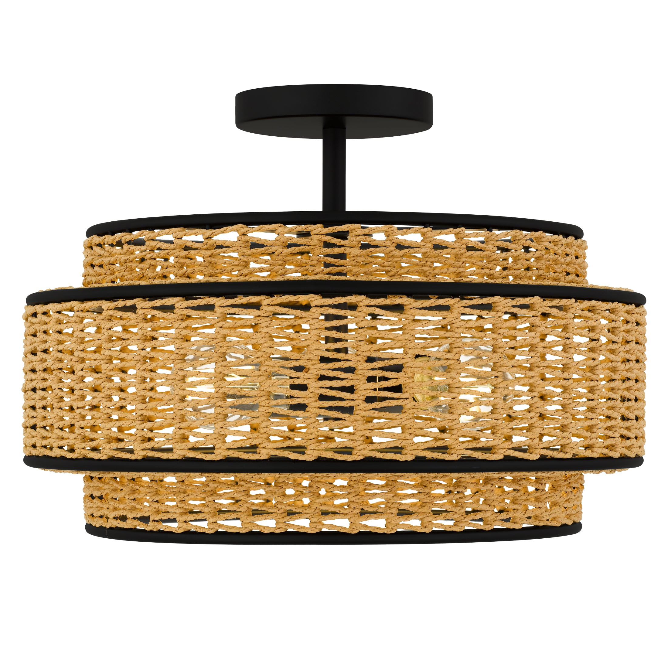 Quoizel Teton Semi-Flush Mount stropní svítidlo černá 40 cm