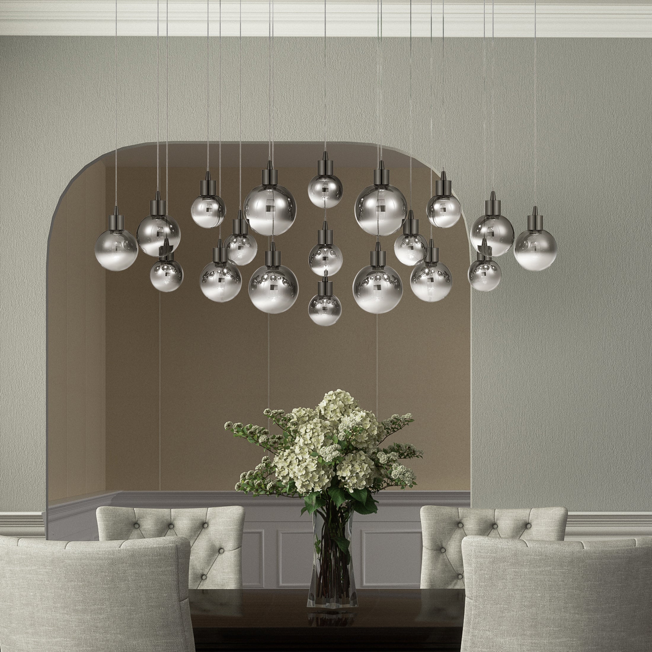Quoizel Shadow závěsný lustr černý chrom LED