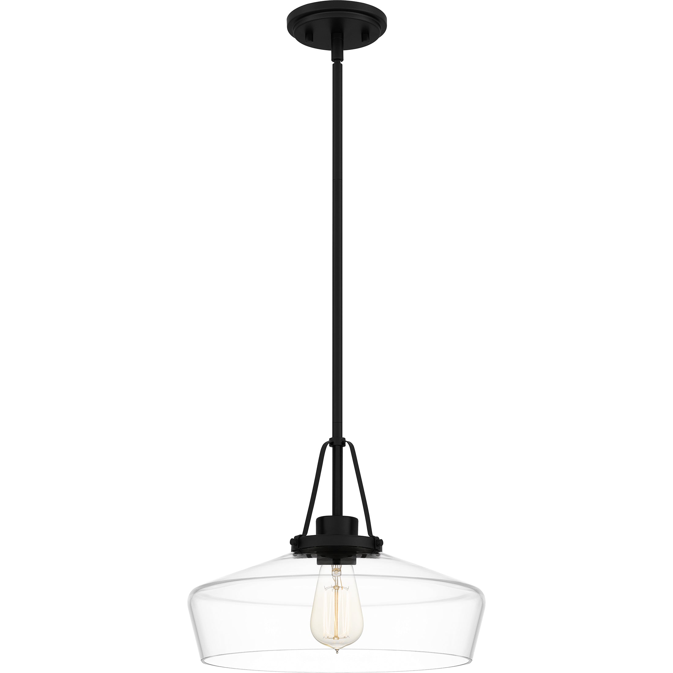 Quoizel Haven Pendant svítidlo aged brass čiré sklo