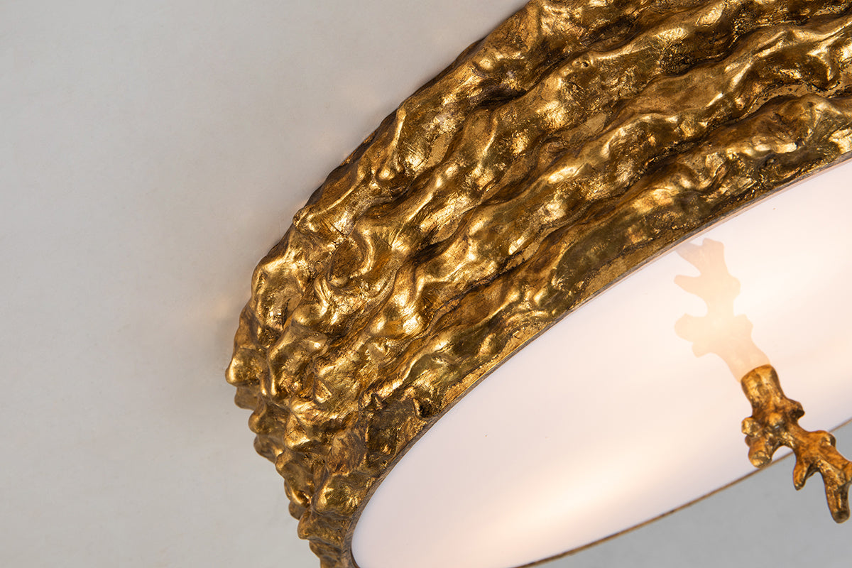 Gilded Nola Trellis 16 stropní svítidlo sklo