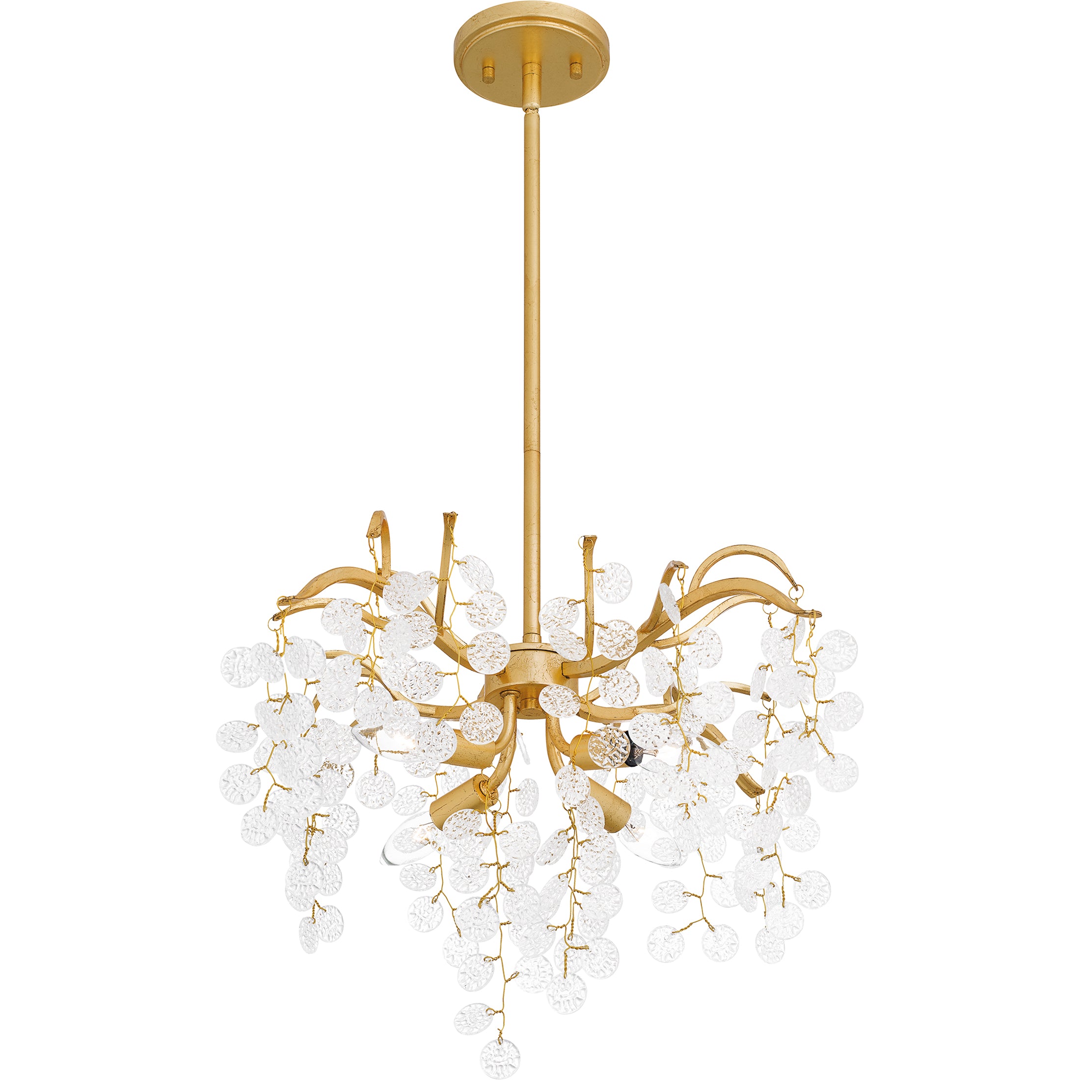 Quoizel Maple Pendant závěsné svítidlo zlaté sklo