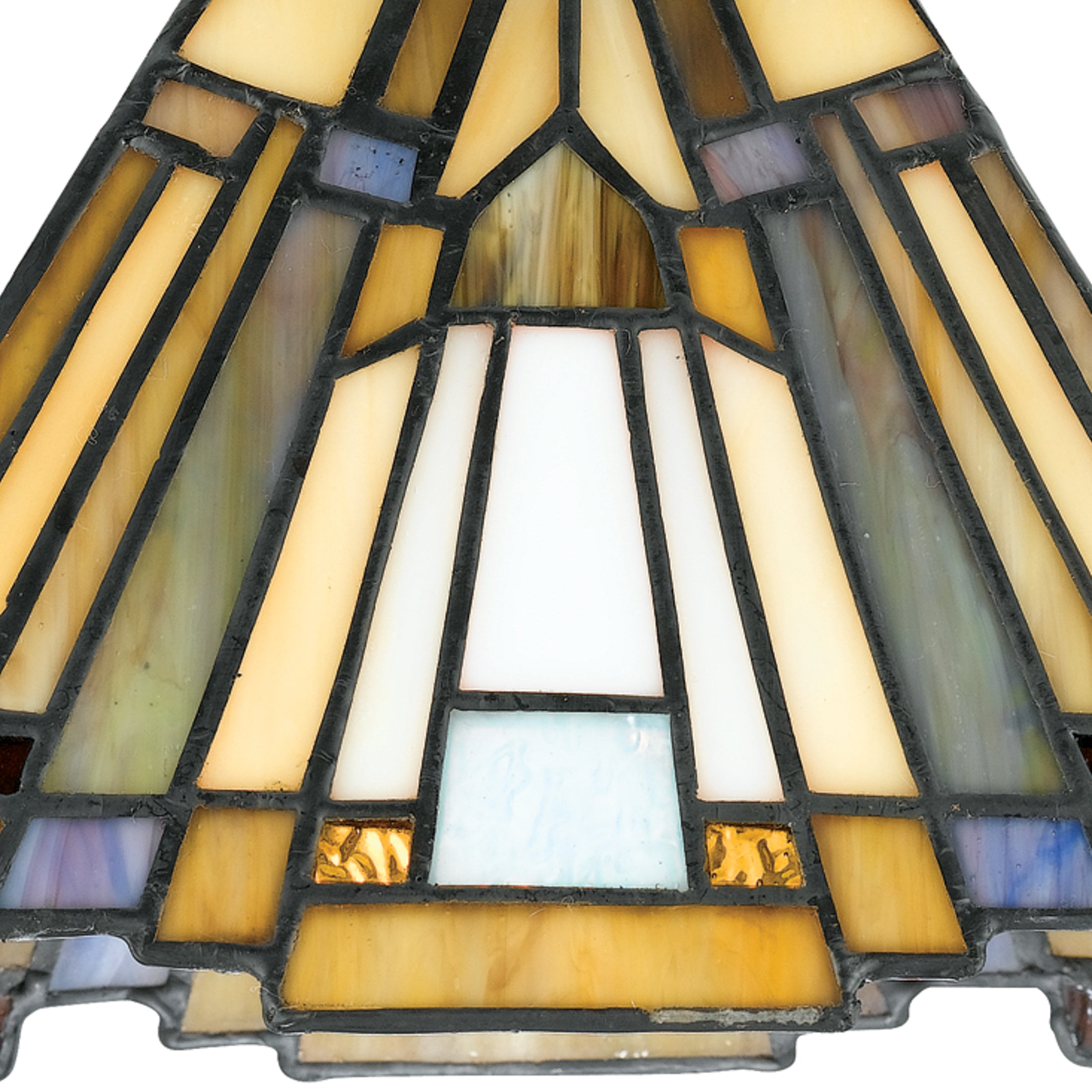 Quoizel Inglenook závěsná lampa vitráž bronz