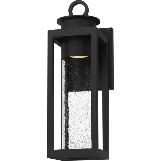 Quoizel Donegal Wall Light venkovní svítidlo černé sklo